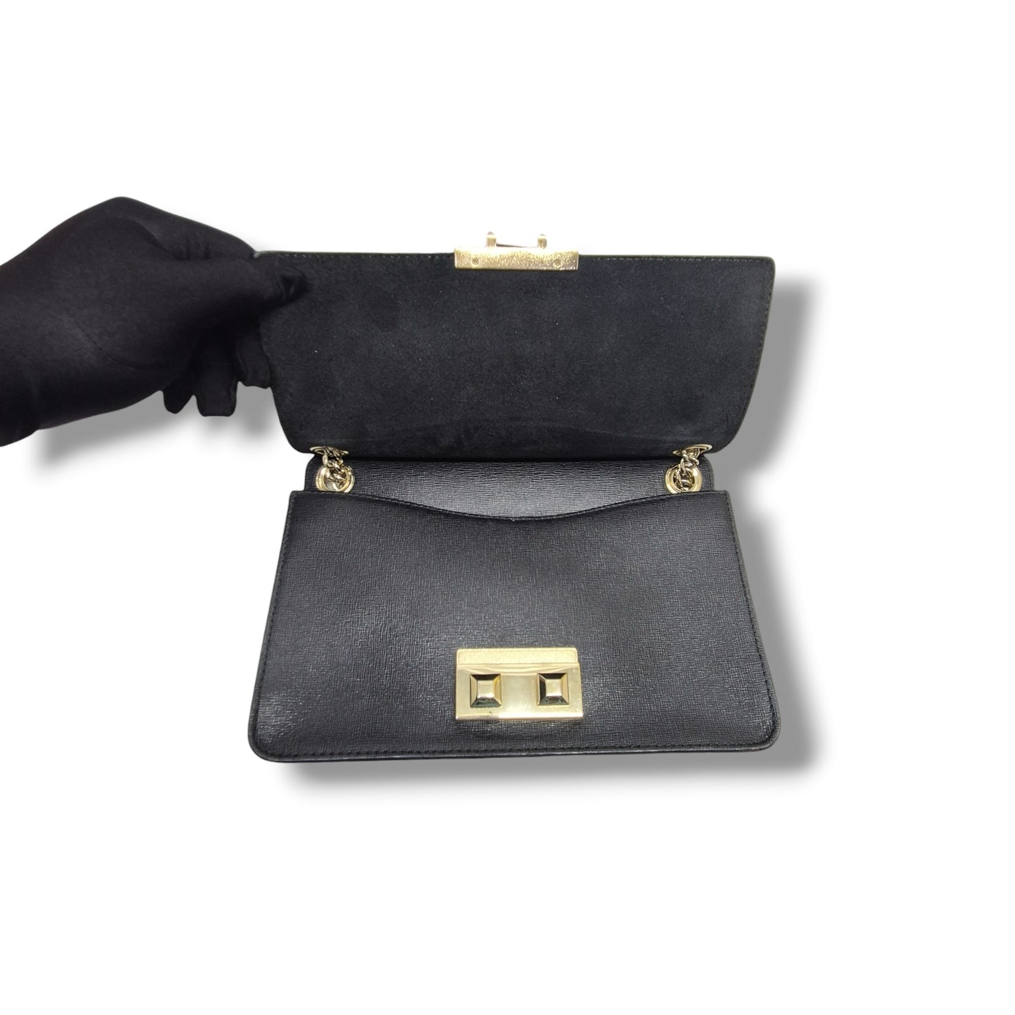 Furla Bella Leather Crossbody Ghw (Black)