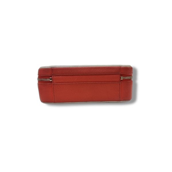Chanel Filigree Vanity Case Caviar Shw ( Blue/Red/White)