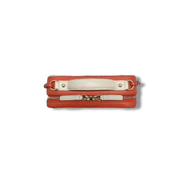 Chanel Filigree Vanity Case Caviar Shw ( Blue/Red/White)