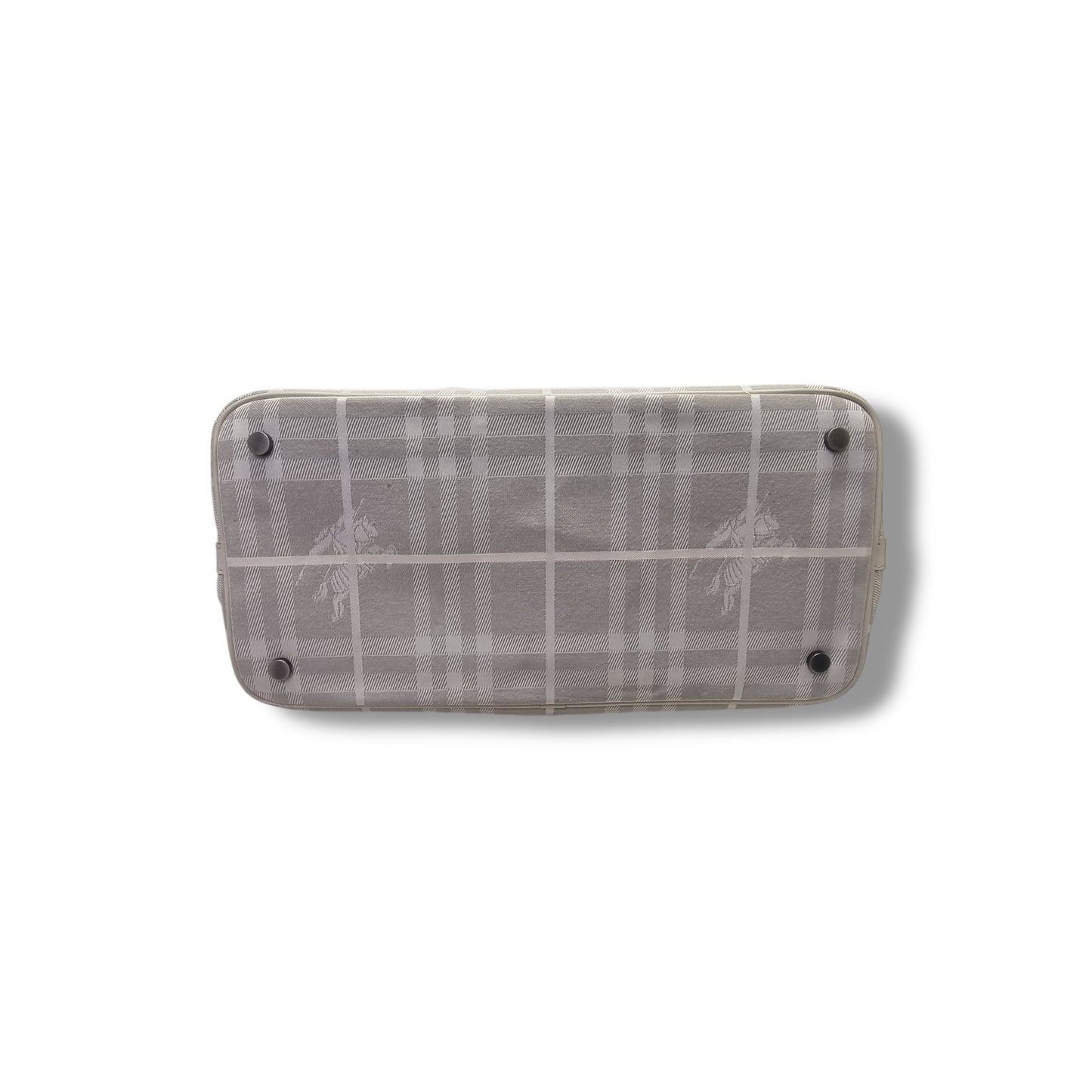 Burberry London Canvas Haymarket Check Shoulder Bag Shw (Light Grey)