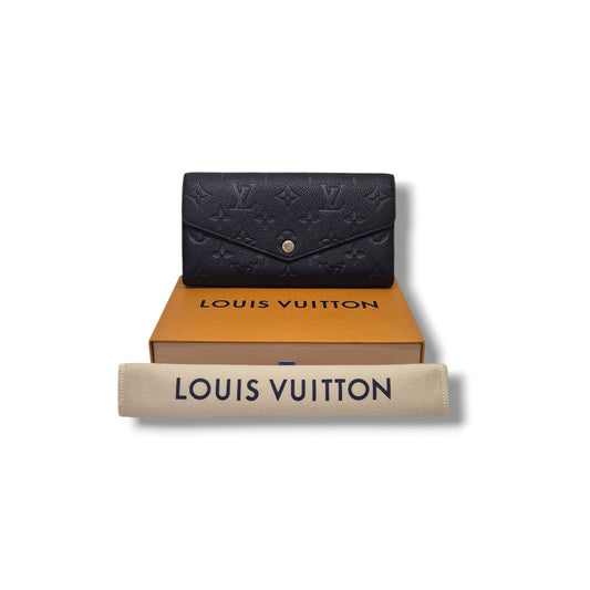Louis Vuitton Sarah Wallet Monogram Empriente Ghw (Black)