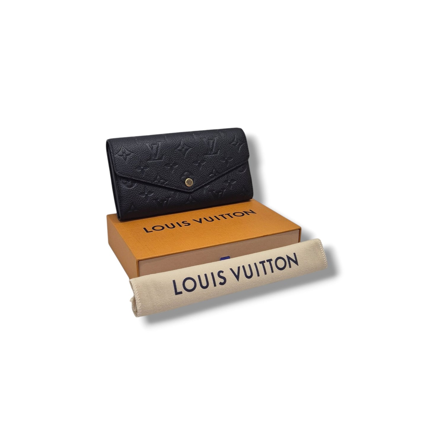 Louis Vuitton Sarah Wallet Monogram Empriente Ghw (Black)