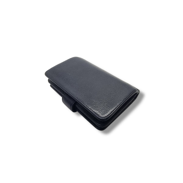 Chanel CC Embossed Timeless Wallet Caviar Shw (Black)