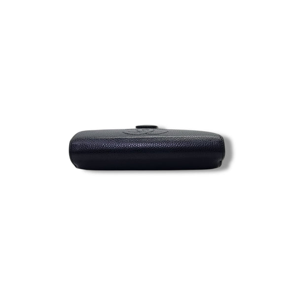 Chanel CC Embossed Timeless Wallet Caviar Shw (Black)