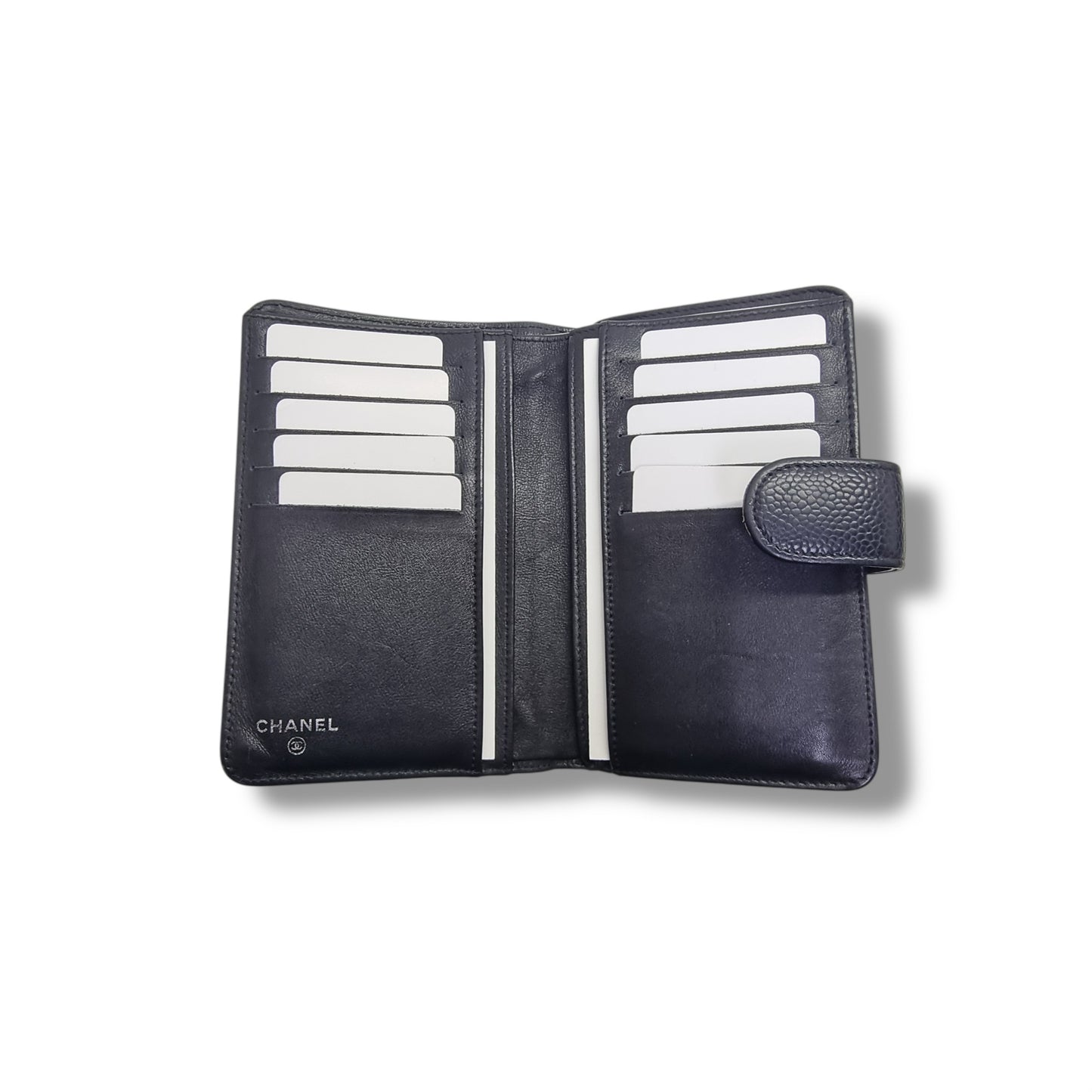 Chanel CC Embossed Timeless Wallet Caviar Shw (Black)