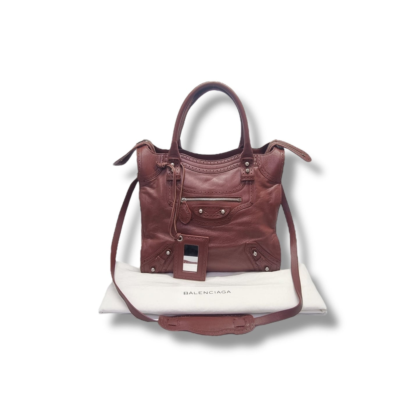 Balenciaga Agneau Classic Velo Lambskin Tote Shw (Brown)