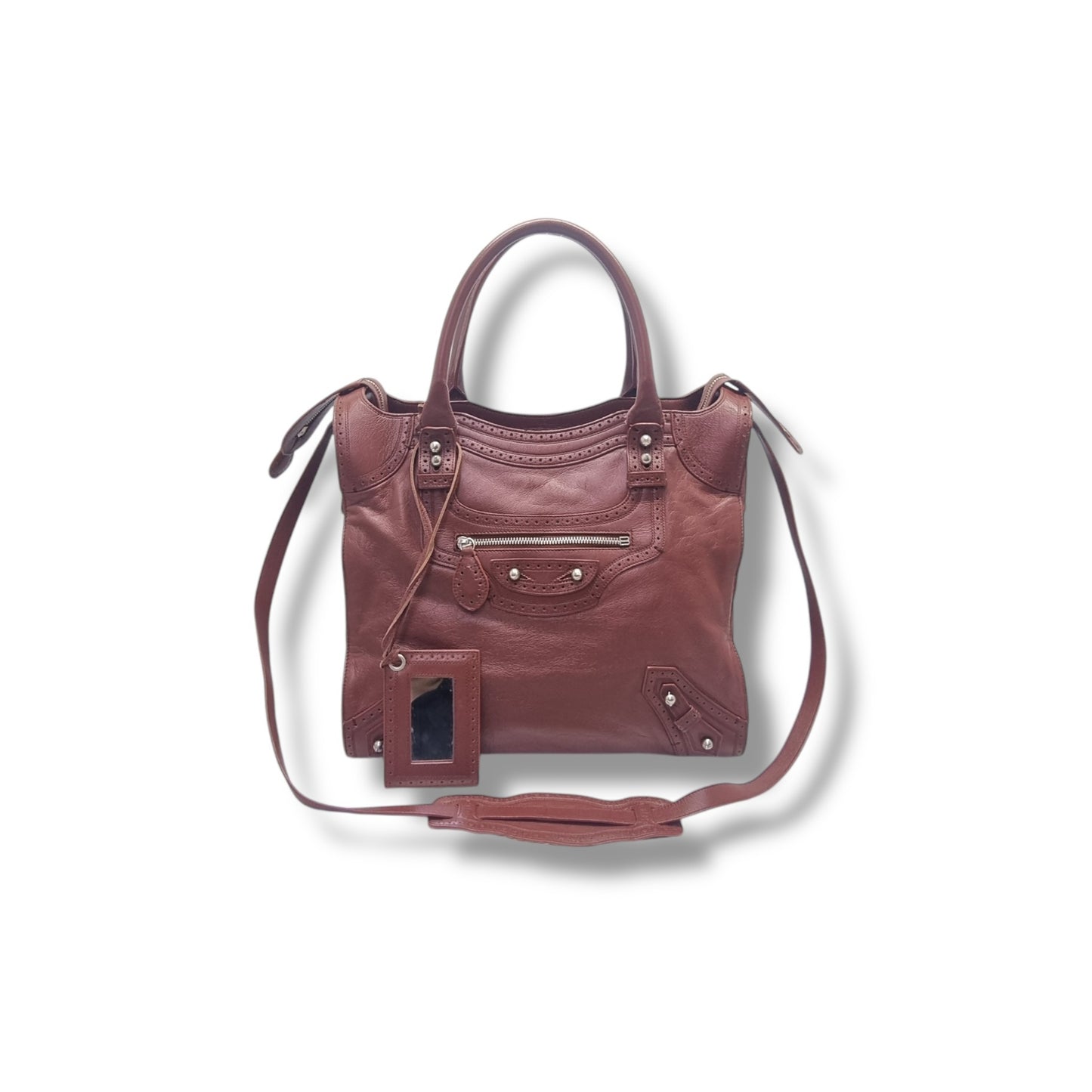 Balenciaga Agneau Classic Velo Lambskin Tote Shw (Brown)