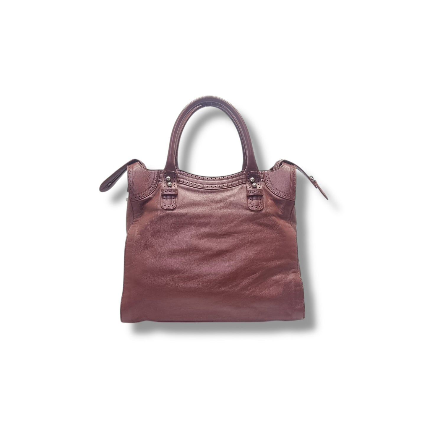 Balenciaga Agneau Classic Velo Lambskin Tote Shw (Brown)