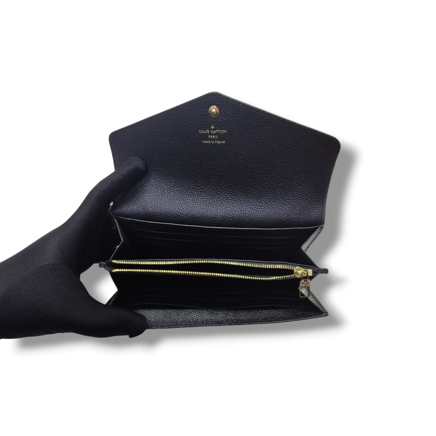 Louis Vuitton Sarah Wallet Monogram Empriente Ghw (Black)