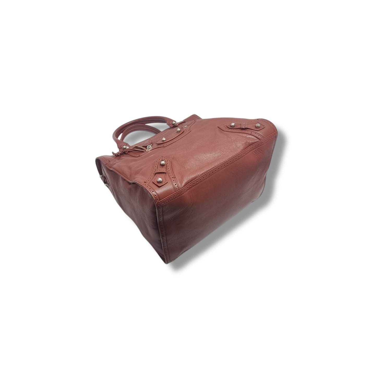 Balenciaga Agneau Classic Velo Lambskin Tote Shw (Brown)