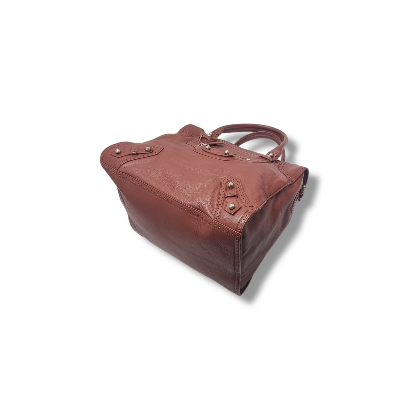 Balenciaga Agneau Classic Velo Lambskin Tote Shw (Brown)