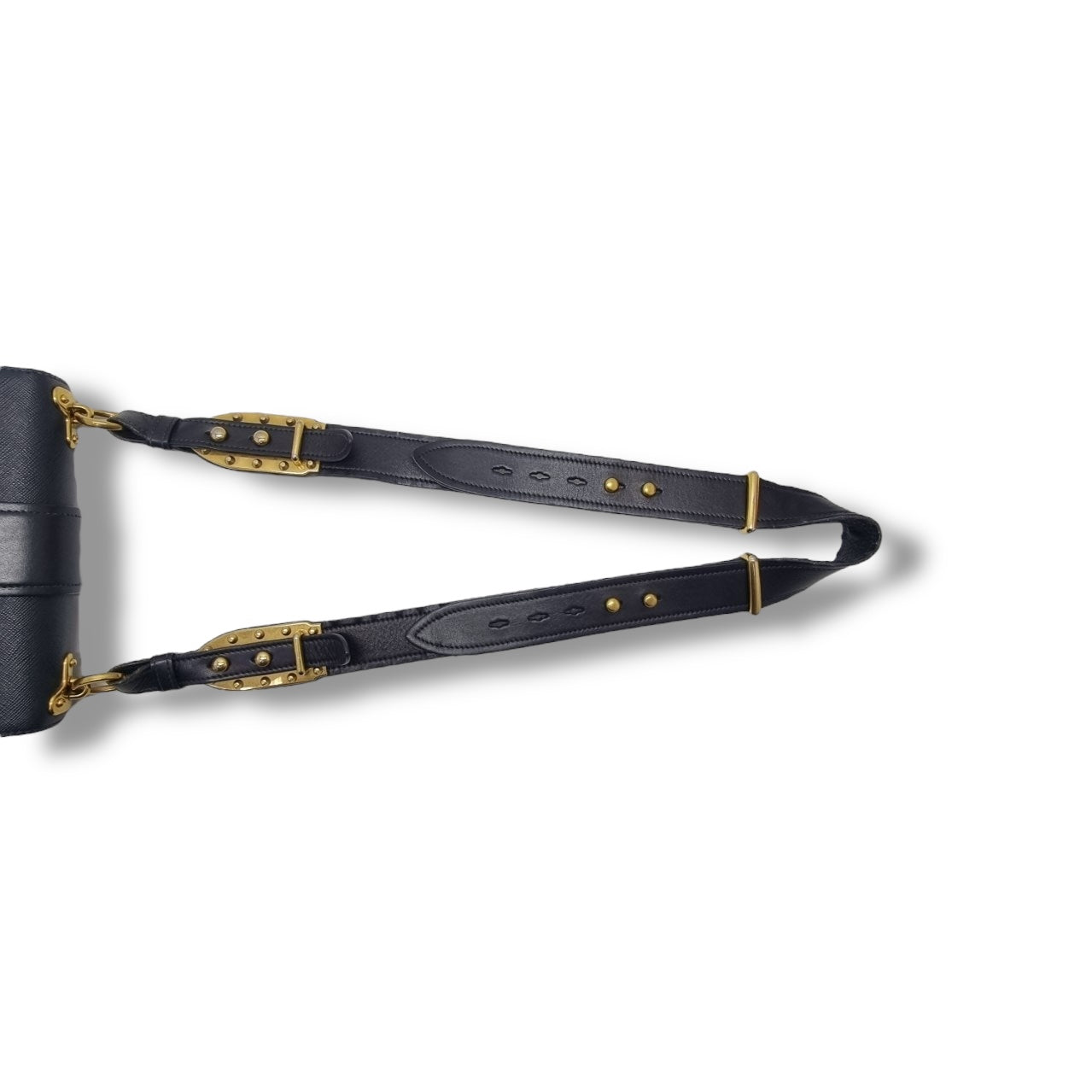 Prada 1BD045 City Calf Saffiano Cahier Crossbody Ghw (White/Black)