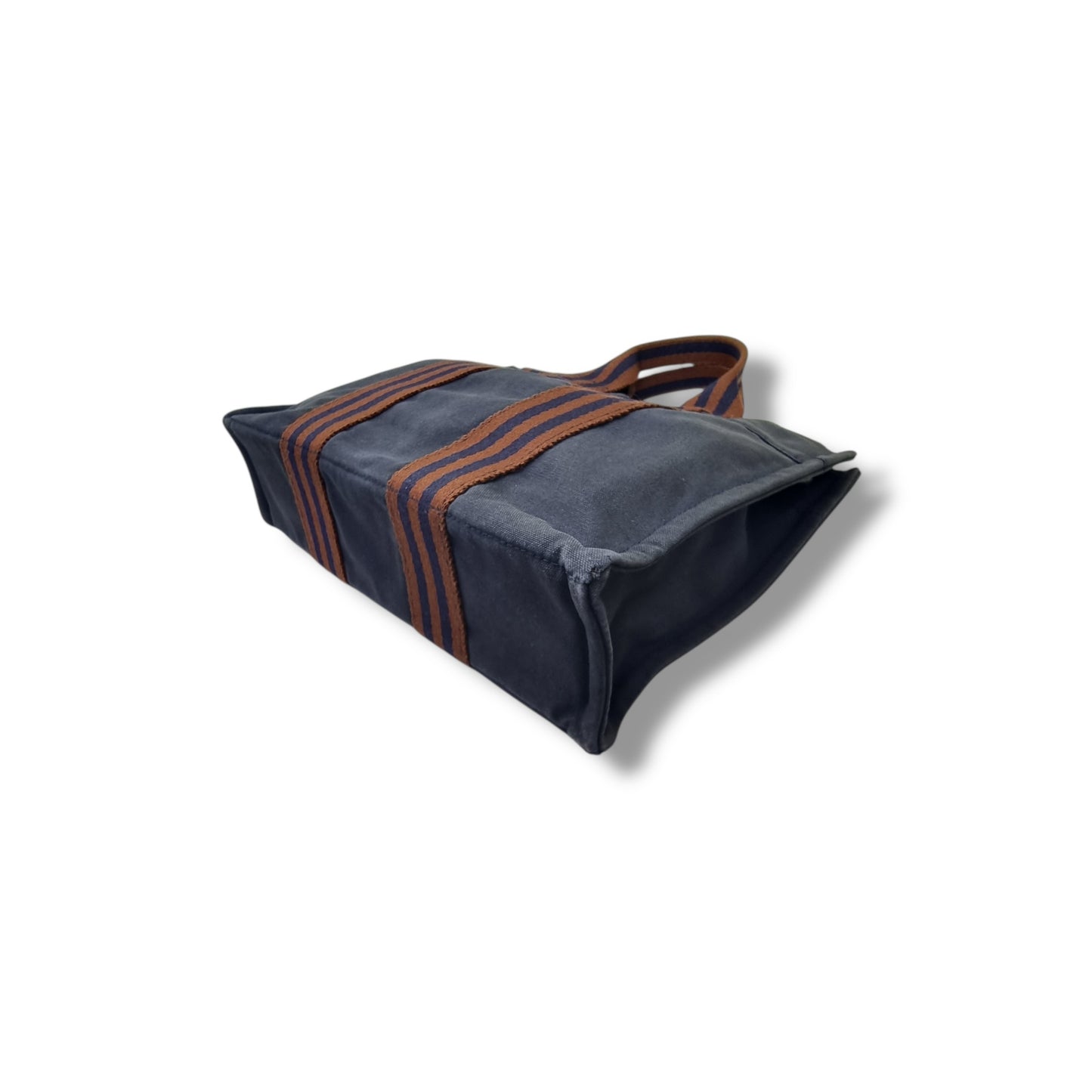 Hermes Fourre Tout PM Canvas Top Handle Shw (Navy Blue)