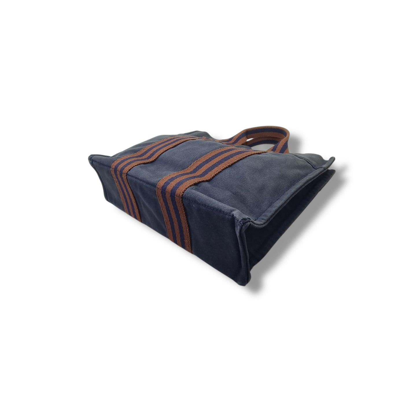 Hermes Fourre Tout PM Canvas Top Handle Shw (Navy Blue)