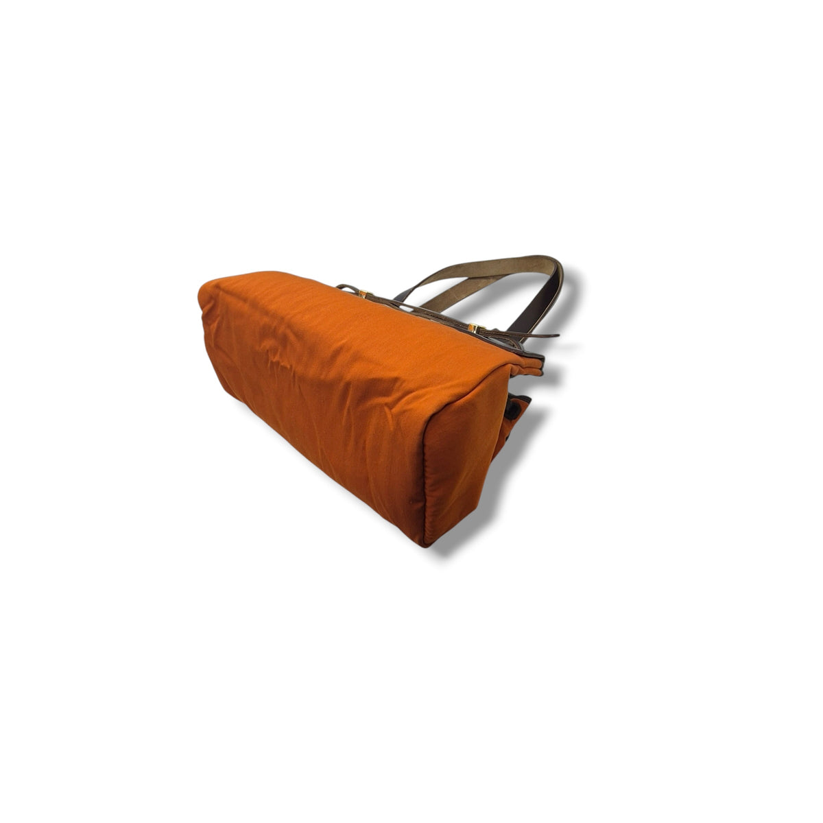 Hermes Herbag Cabas PM Canvas Shoulder Bag Ghw (Orange)