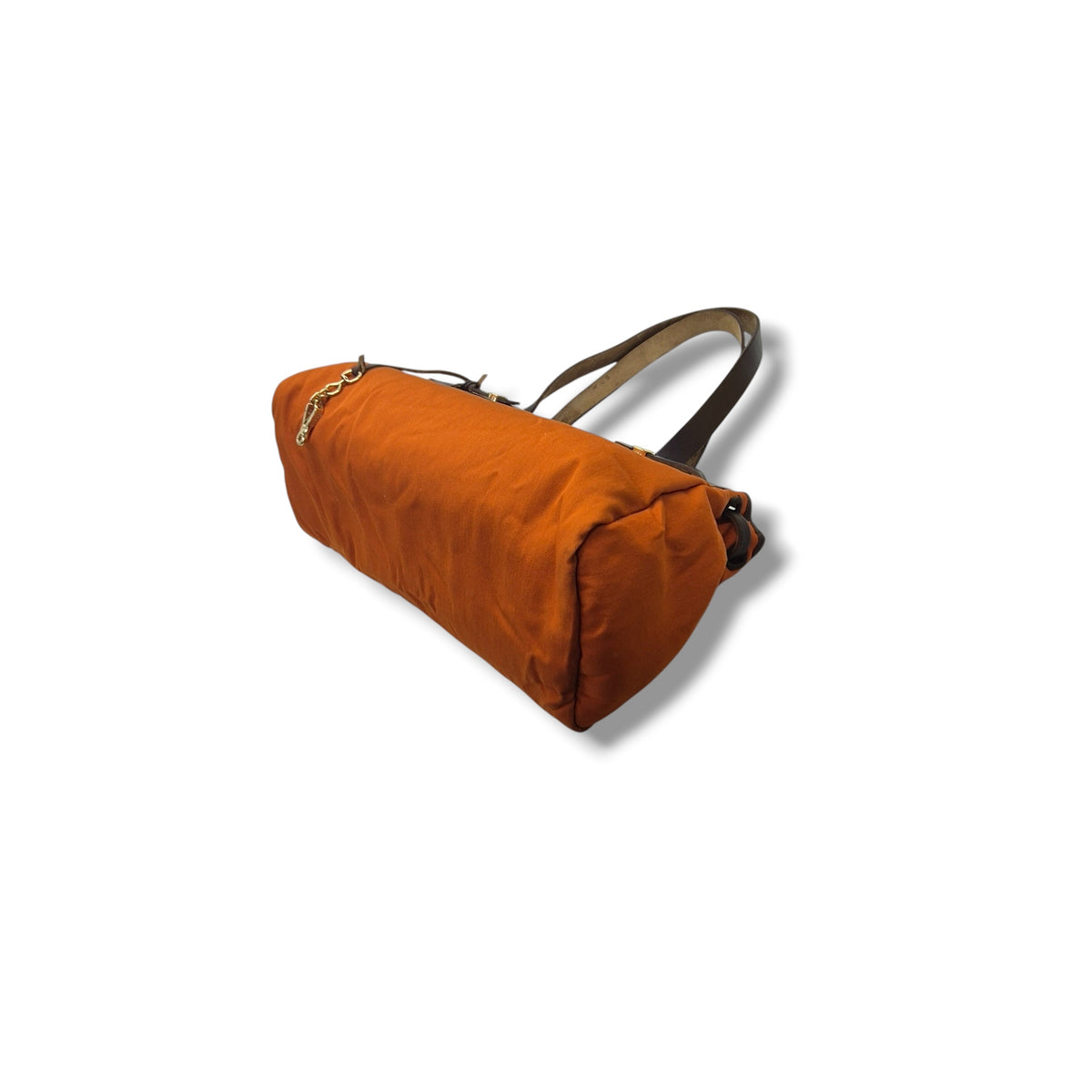 Hermes Herbag Cabas PM Canvas Shoulder Bag Ghw (Orange)
