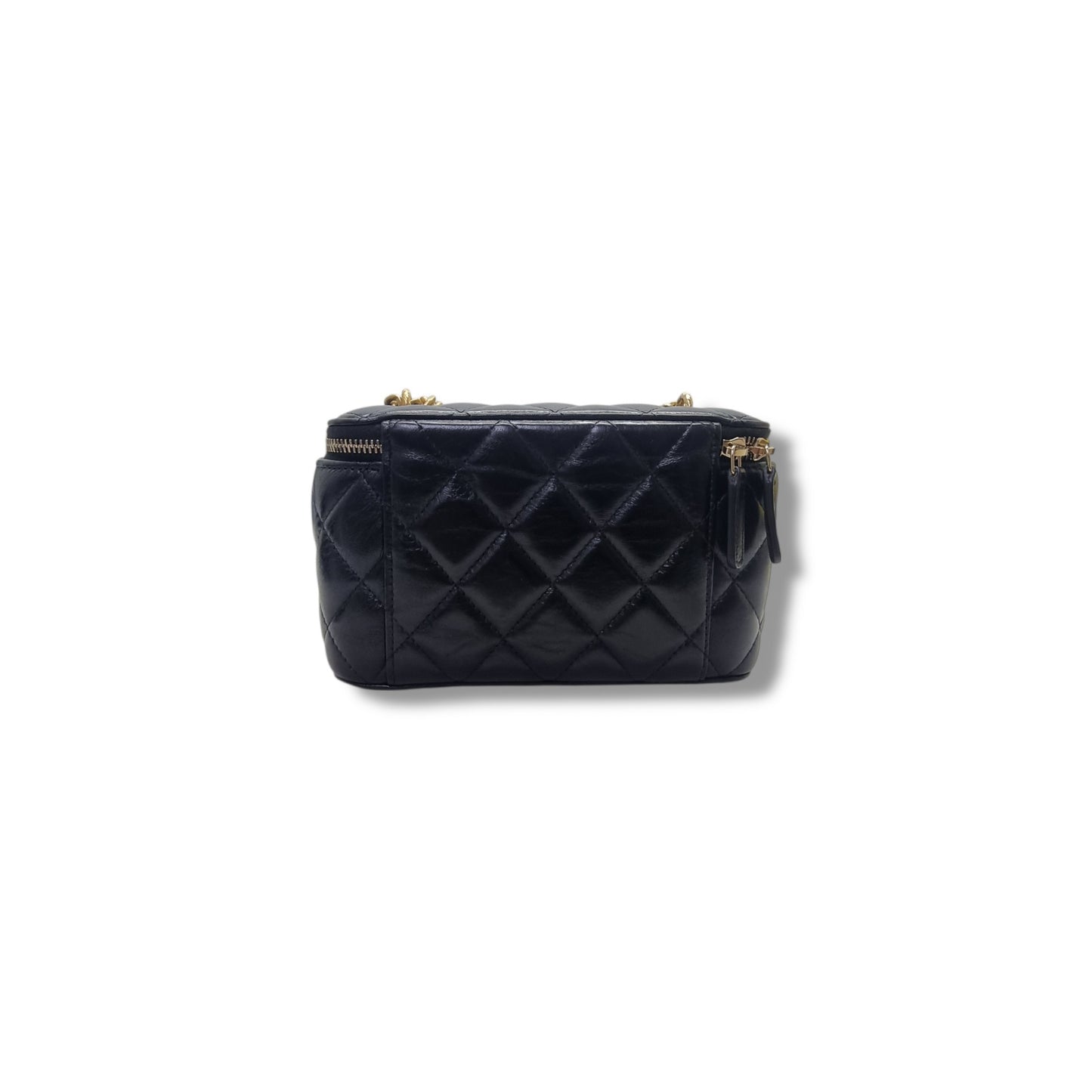 Chanel Vanity Case Lambskin Ghw (Black)