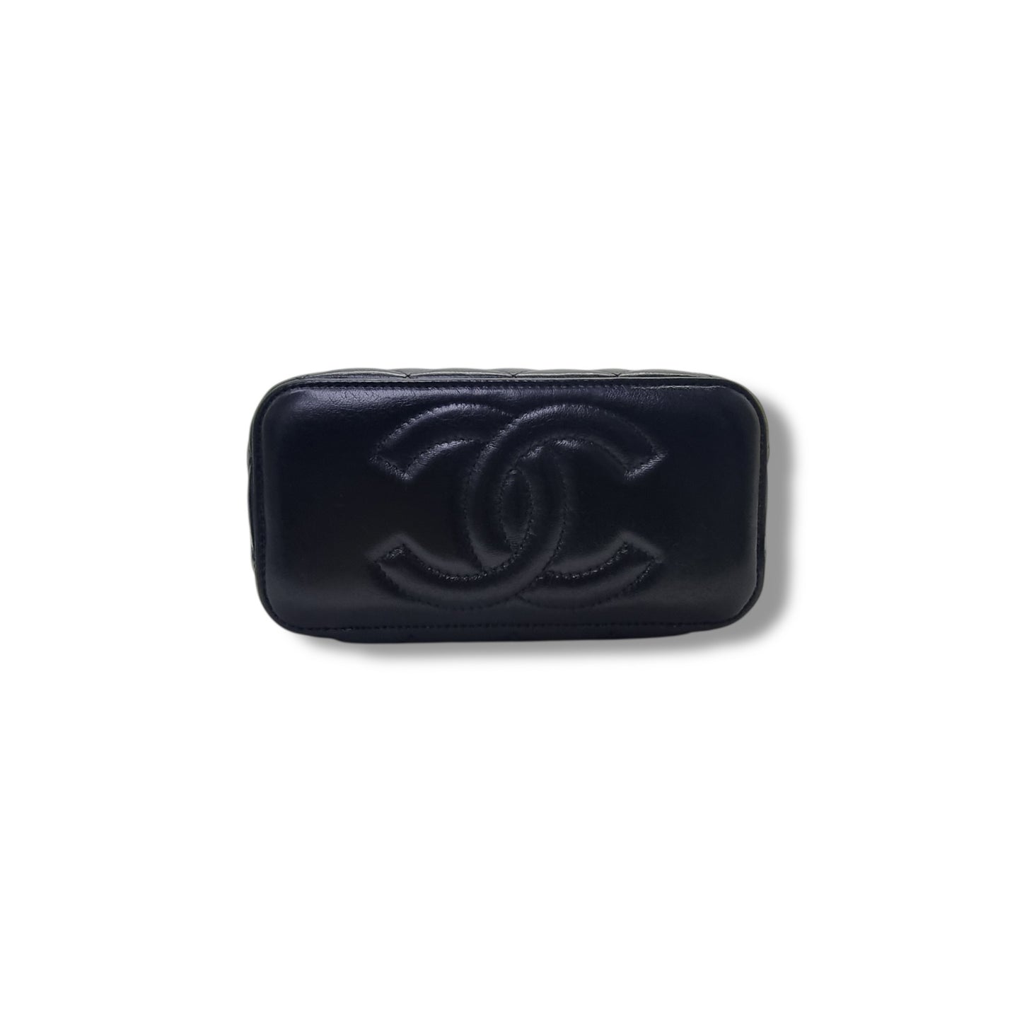 Chanel Vanity Case Lambskin Ghw (Black)