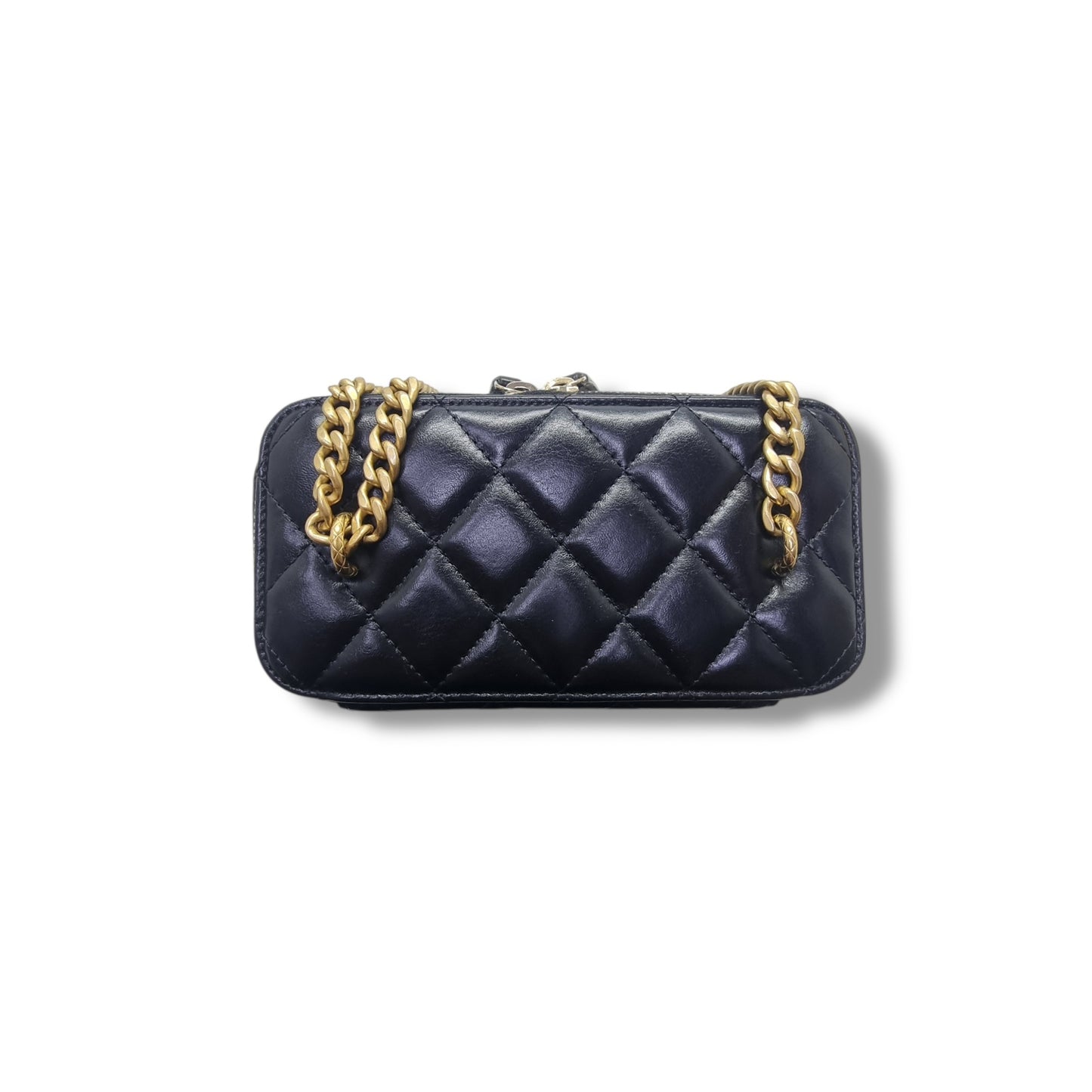 Chanel Vanity Case Lambskin Ghw (Black)