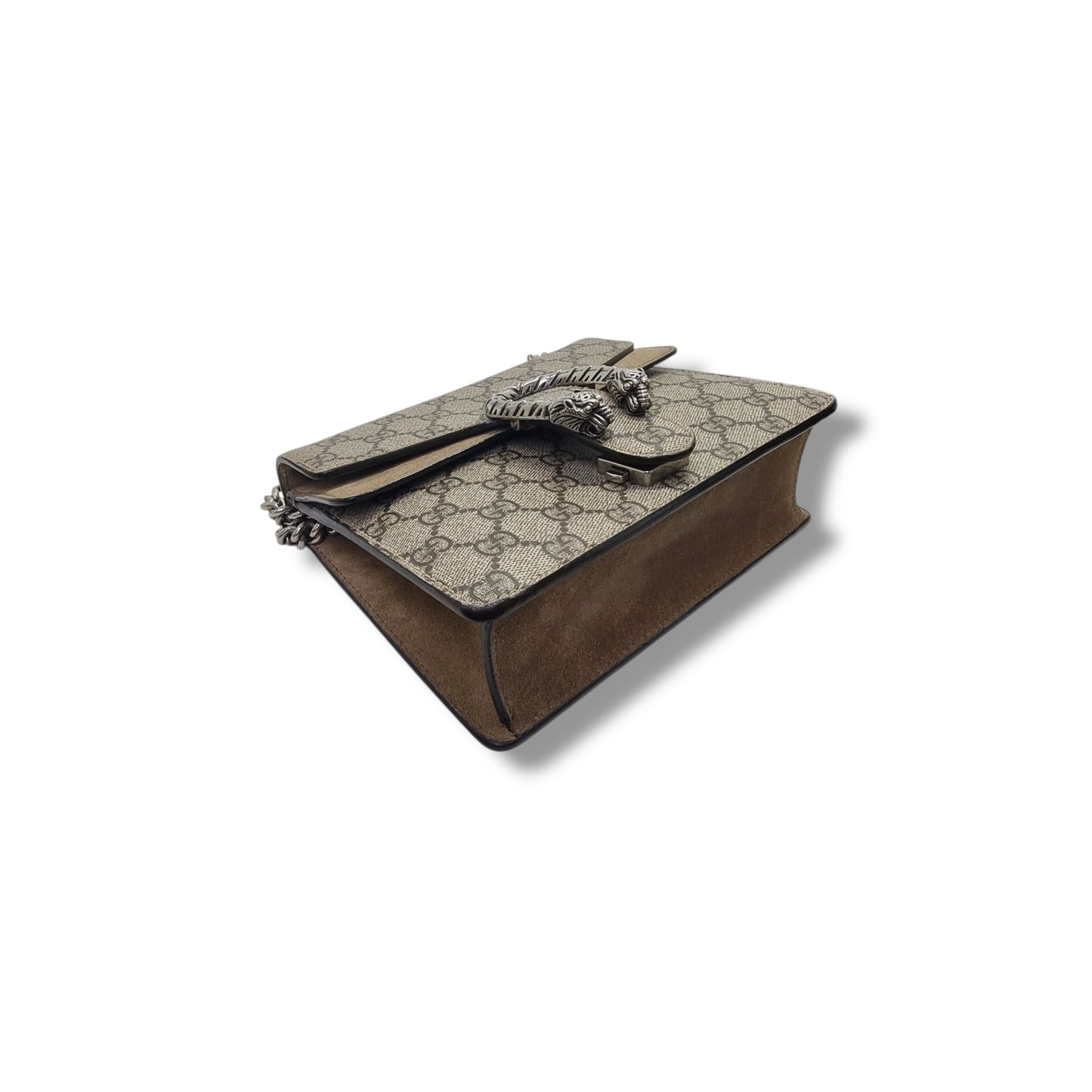 Gucci GG Supreme Dionysus Small Leather Crossbody Shw (Beige/Brown)