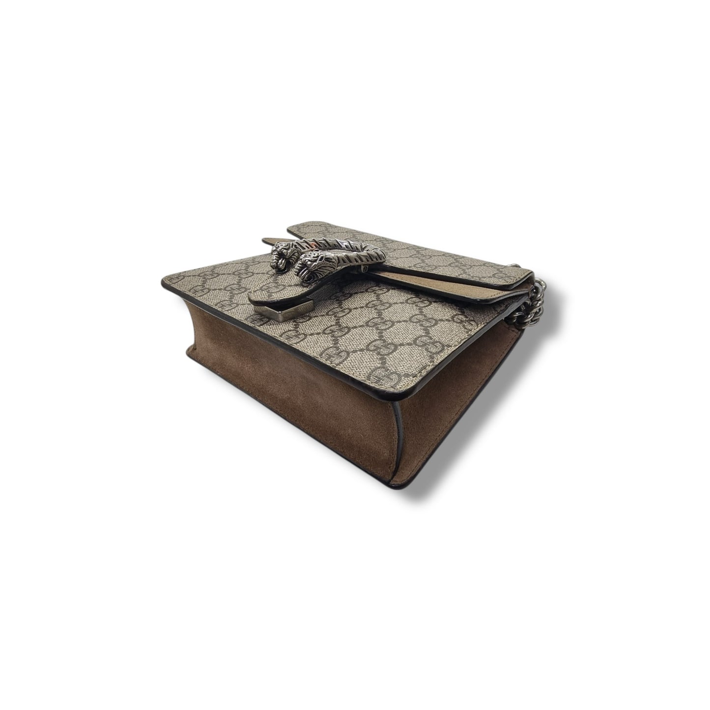 Gucci GG Supreme Dionysus Small Leather Crossbody Shw (Beige/Brown)