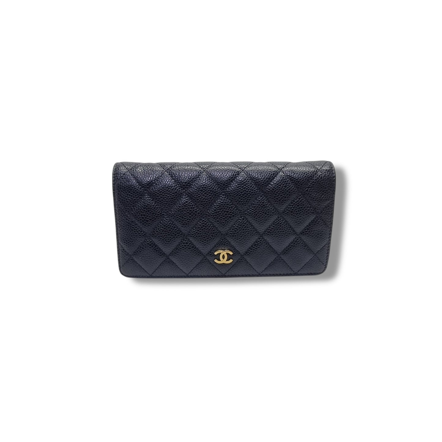 Chanel Bifold Wallet Caviar Ghw (Black)