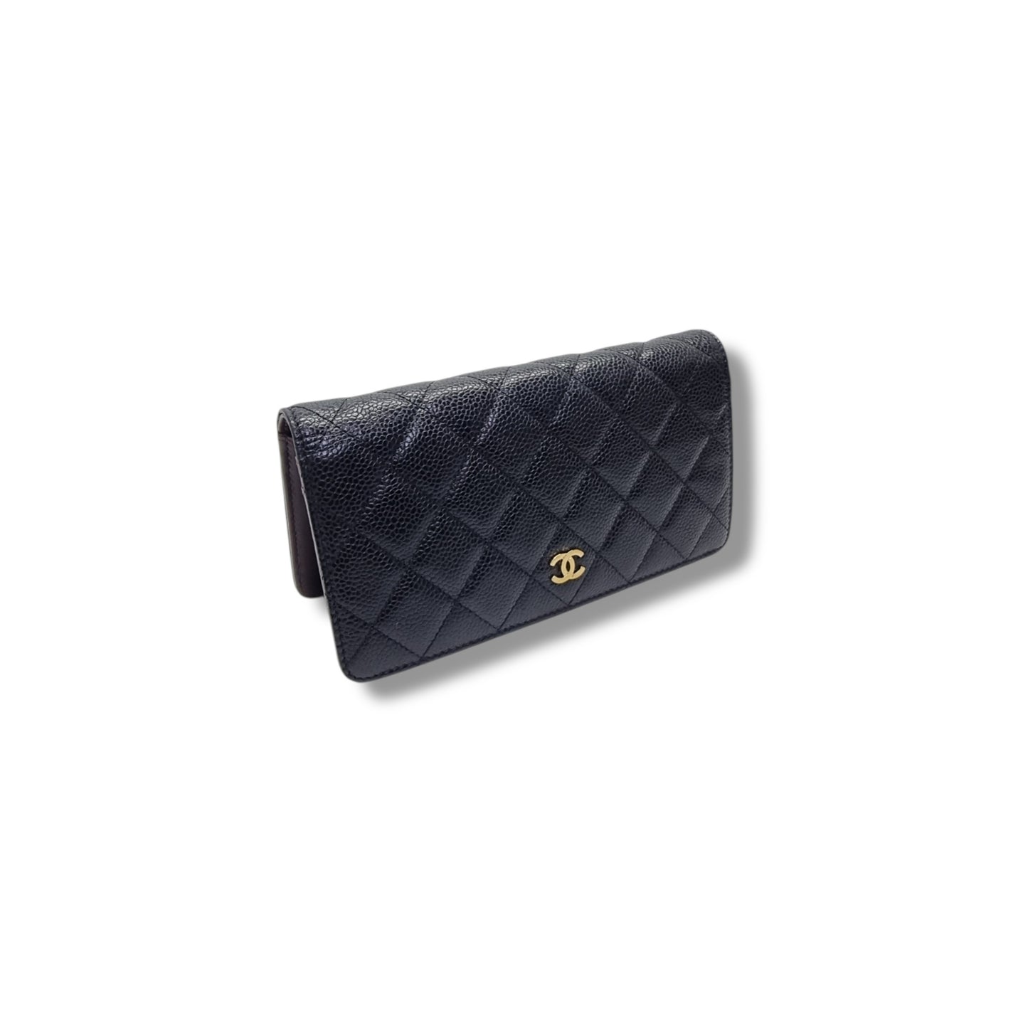 Chanel Bifold Wallet Caviar Ghw (Black)