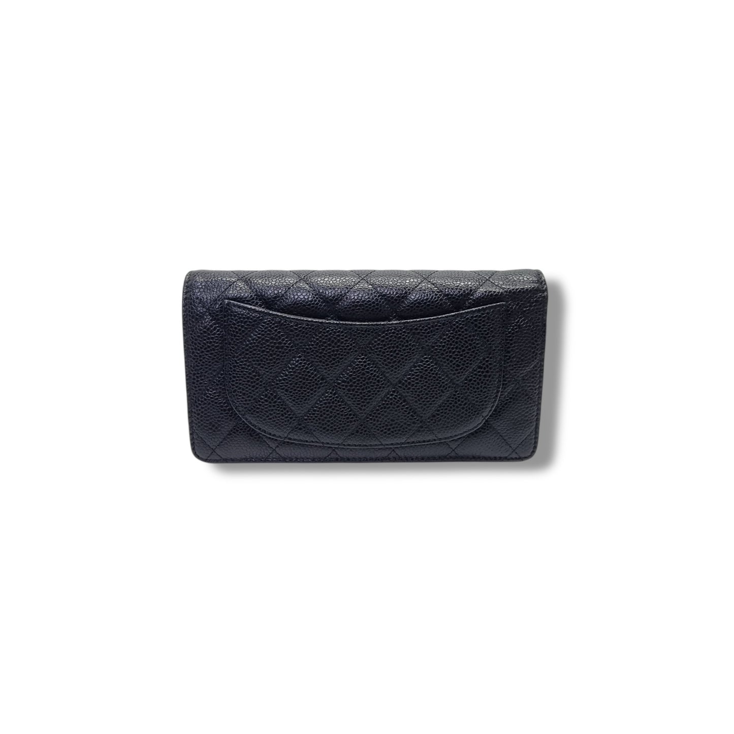 Chanel Bifold Wallet Caviar Ghw (Black)