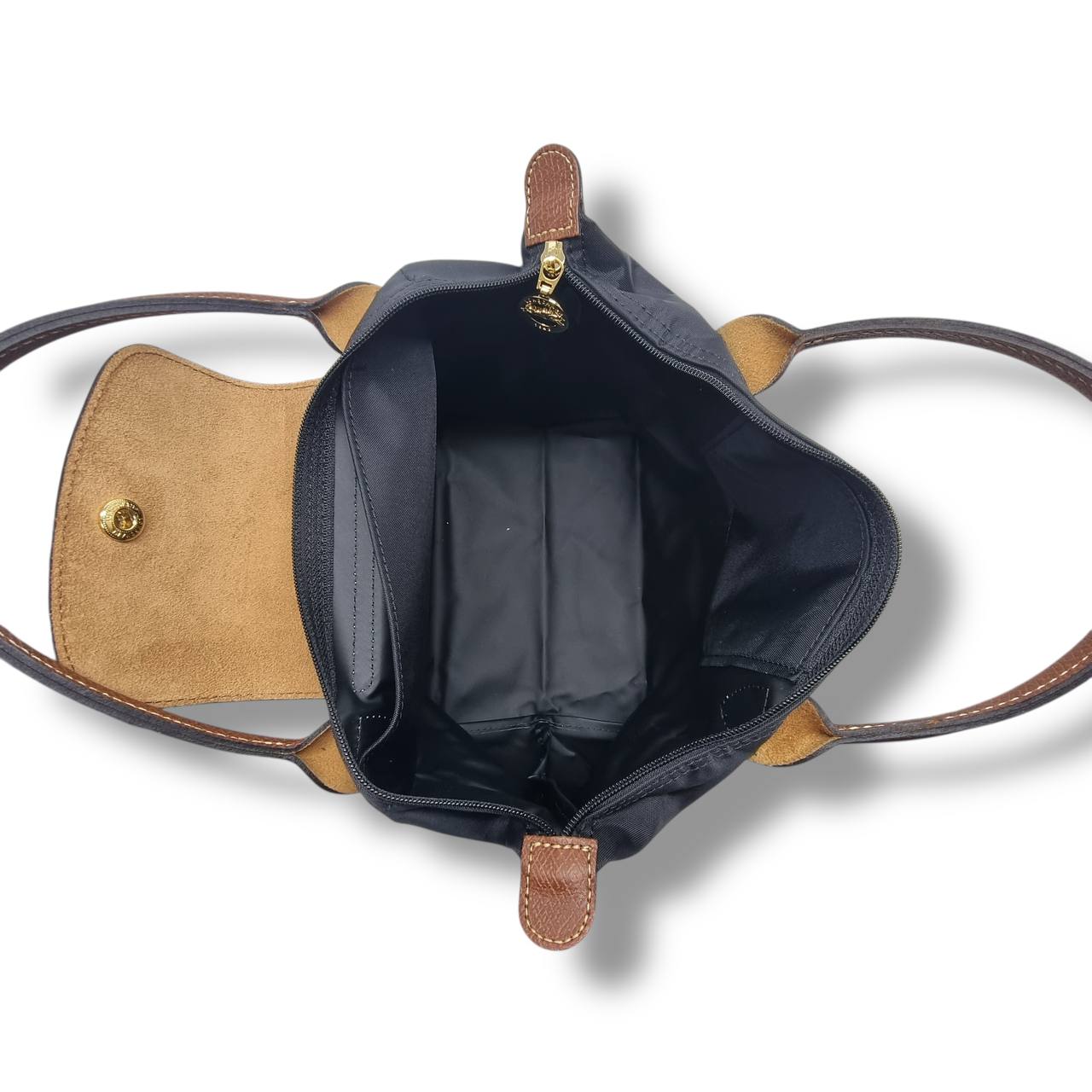 Longchamp Le Pliage Original S Recycled Polyamide Canvas Ghw (Black)