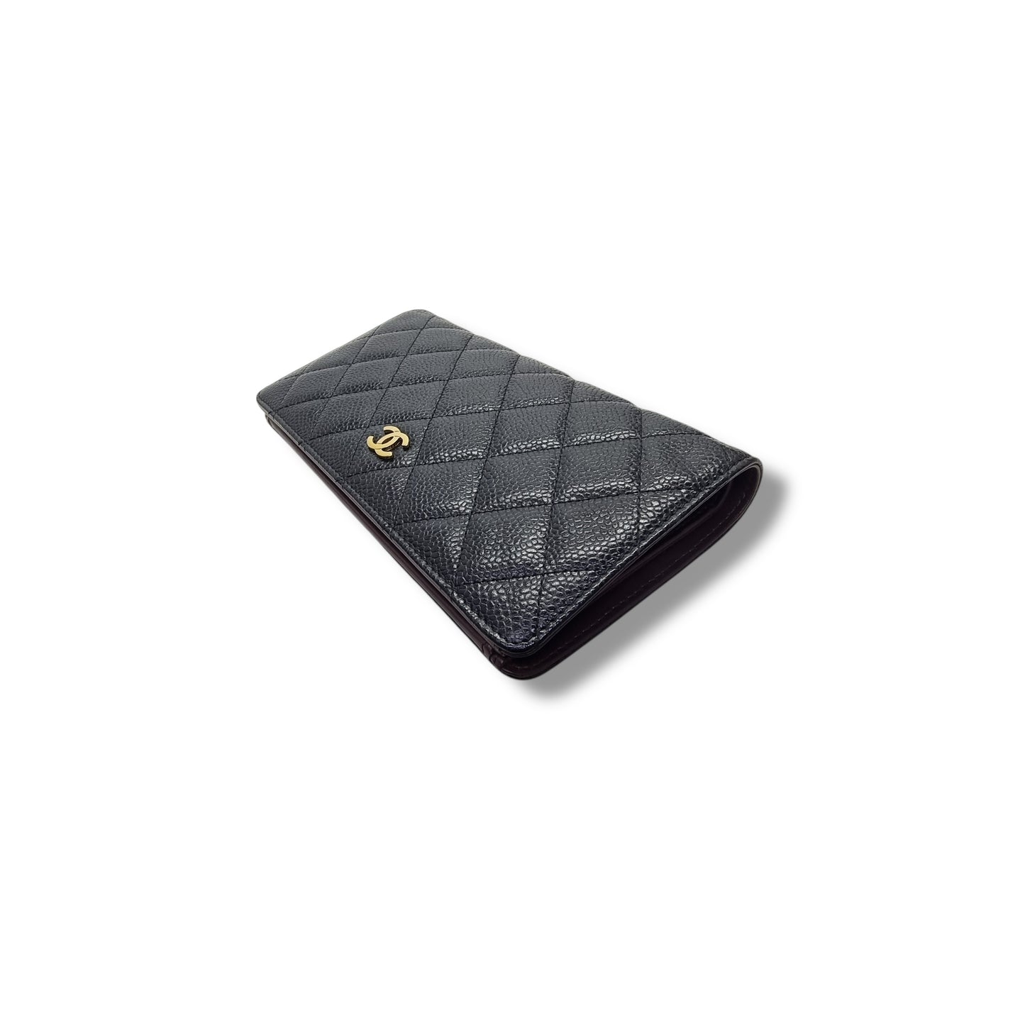 Chanel Bifold Wallet Caviar Ghw (Black)