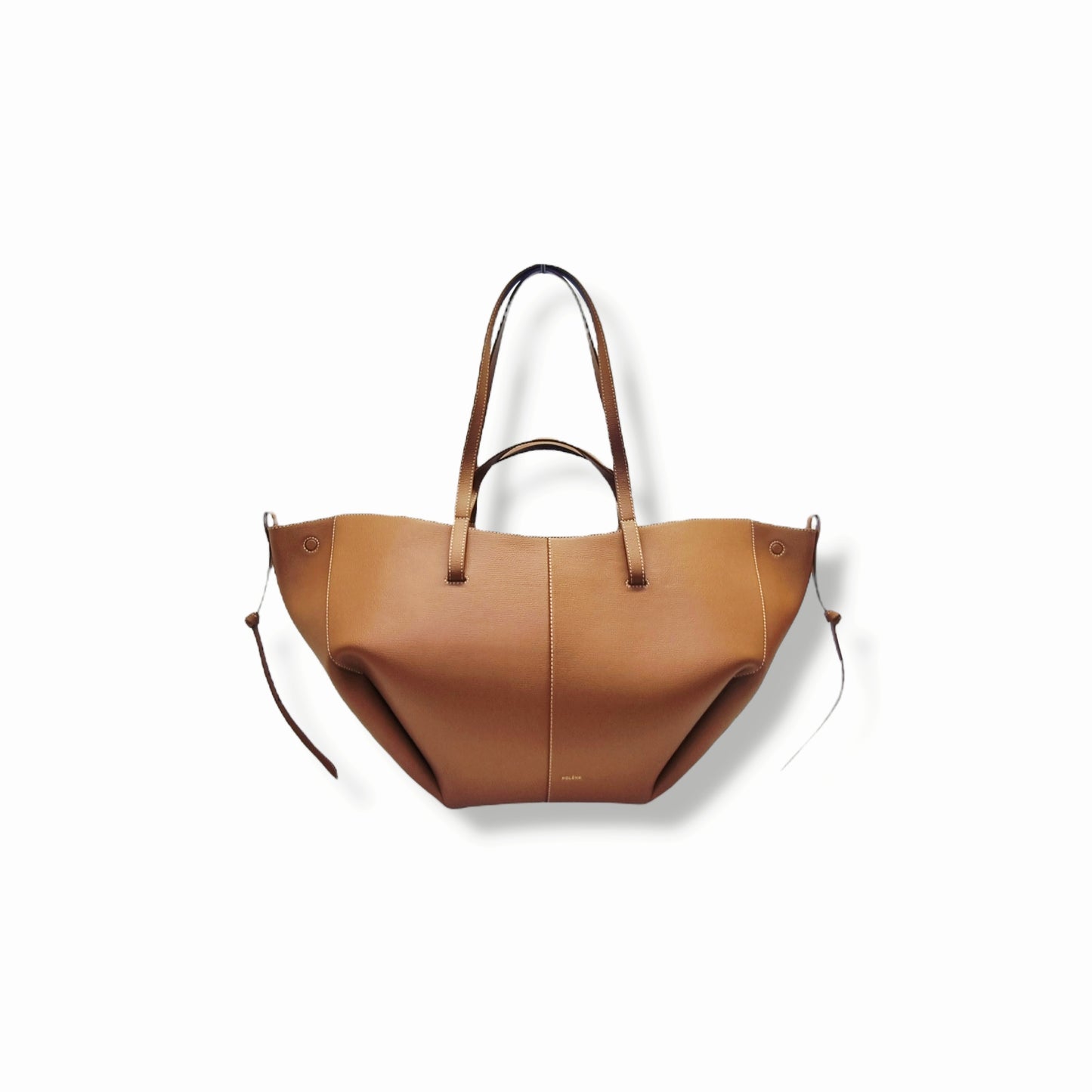 Polene Cyme Mini Leather Shoulder Bag Ghw (Camel)