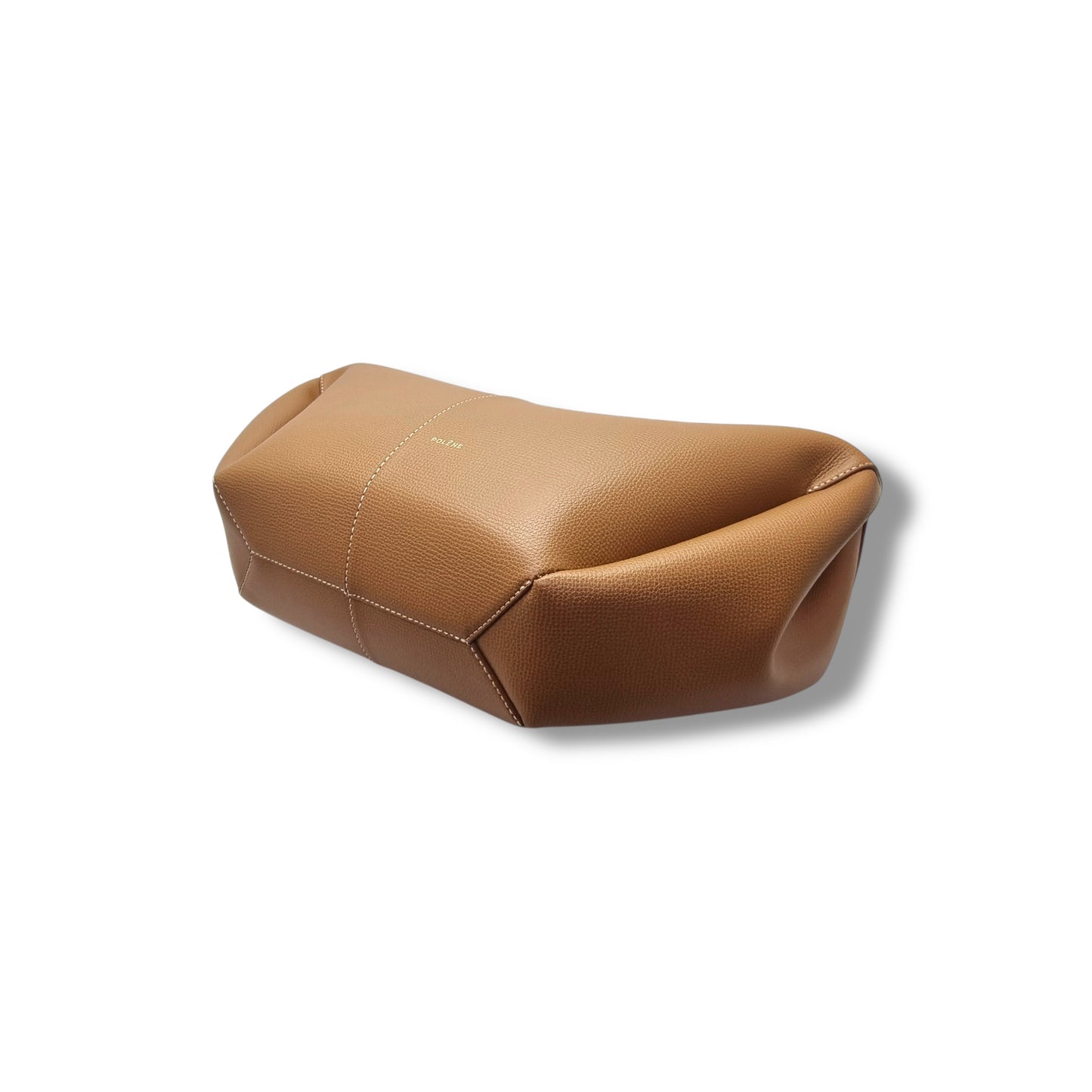 Polene Cyme Mini Leather Shoulder Bag Ghw (Camel)