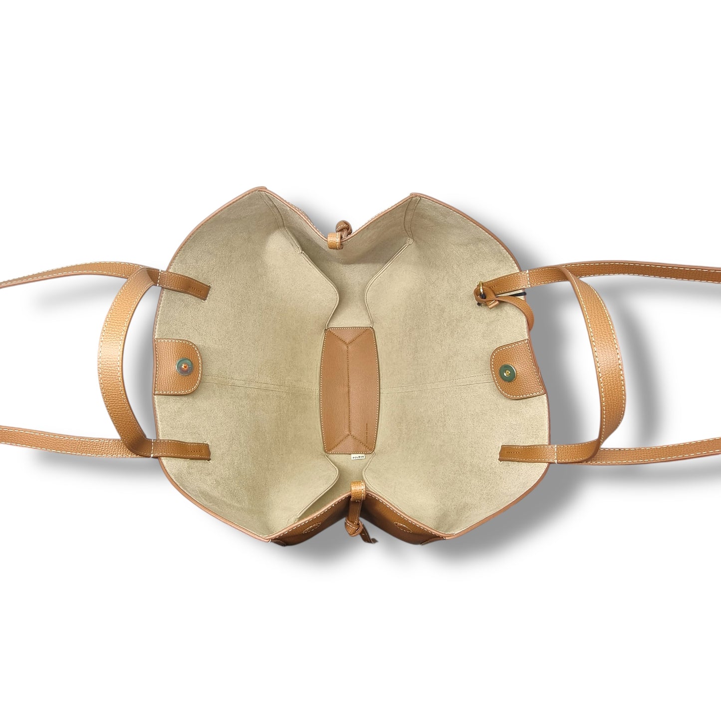 Polene Cyme Mini Leather Shoulder Bag Ghw (Camel)