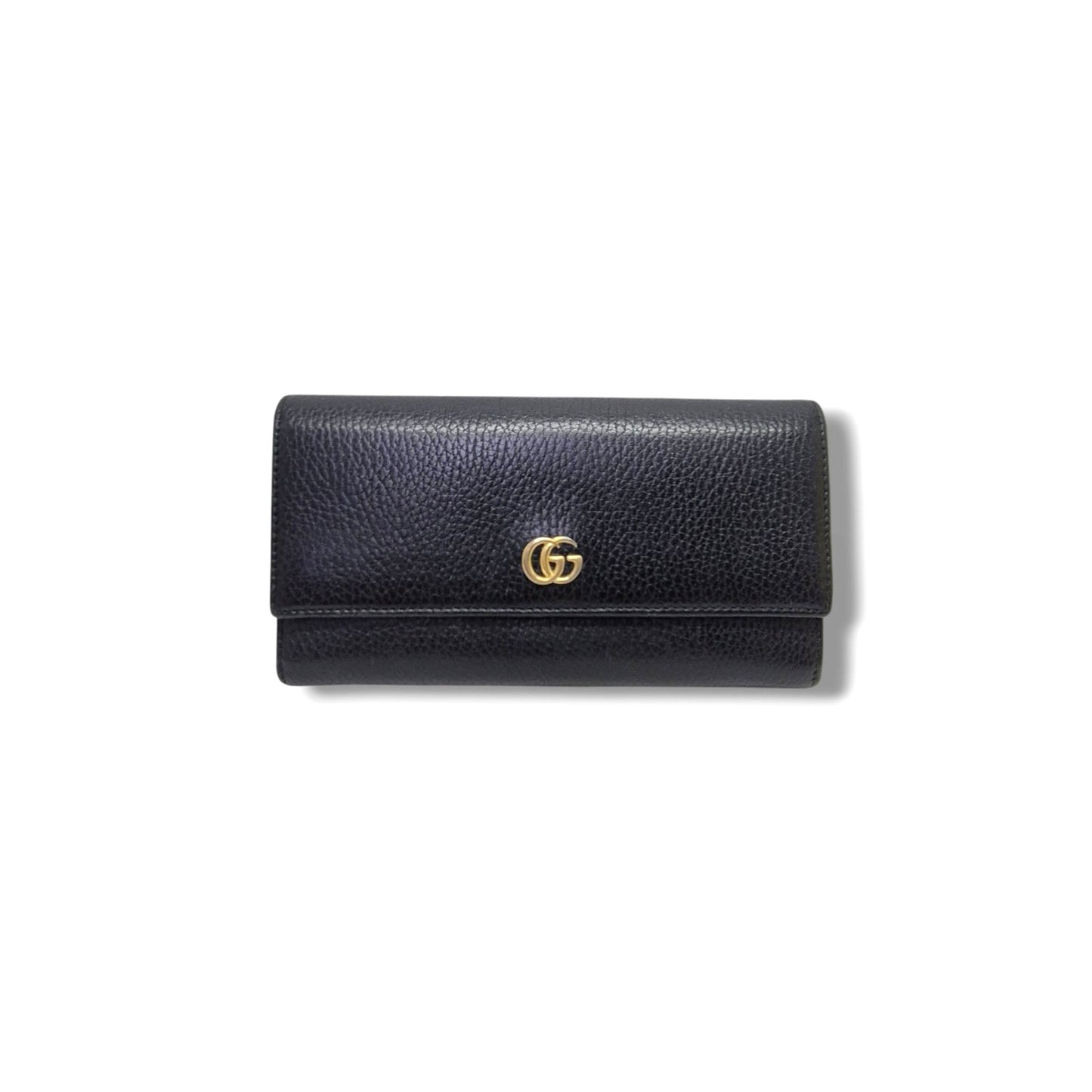 Gucci GG Marmont Continental Wallet Ghw (Black)
