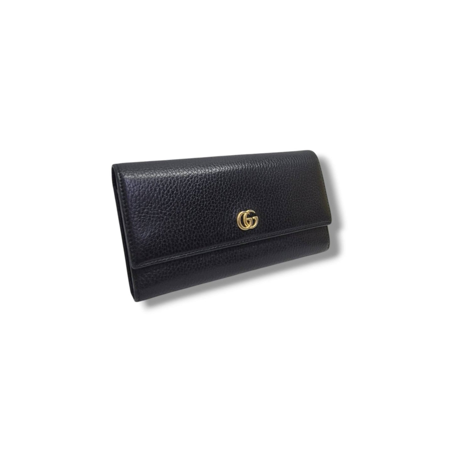 Gucci GG Marmont Continental Wallet Ghw (Black)