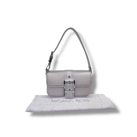 Micheal Kors Colby Medium Leather Shoulder Bag Shw (White)