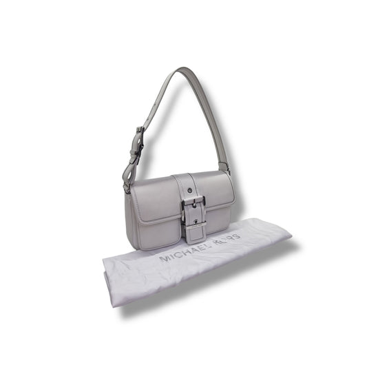 Micheal Kors Colby Medium Leather Shoulder Bag Shw (White)