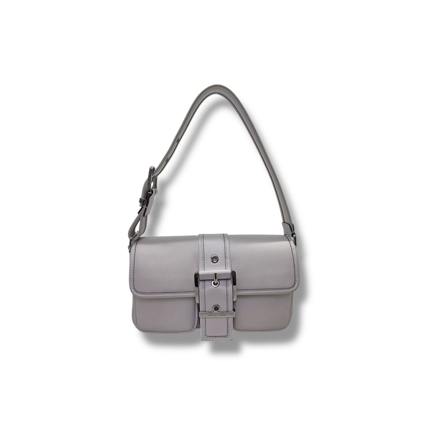 Micheal Kors Colby Medium Leather Shoulder Bag Shw (White)