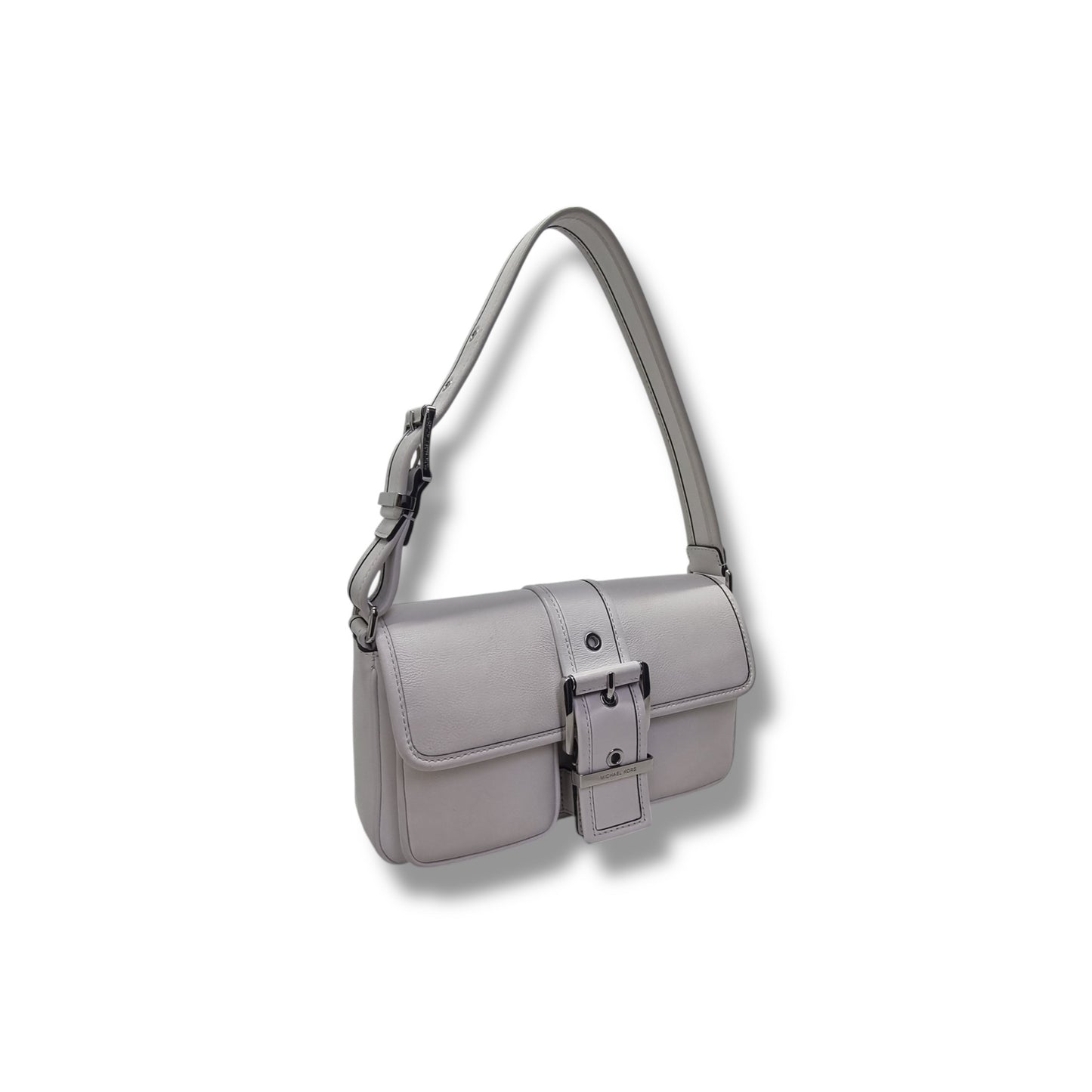 Micheal Kors Colby Medium Leather Shoulder Bag Shw (White)
