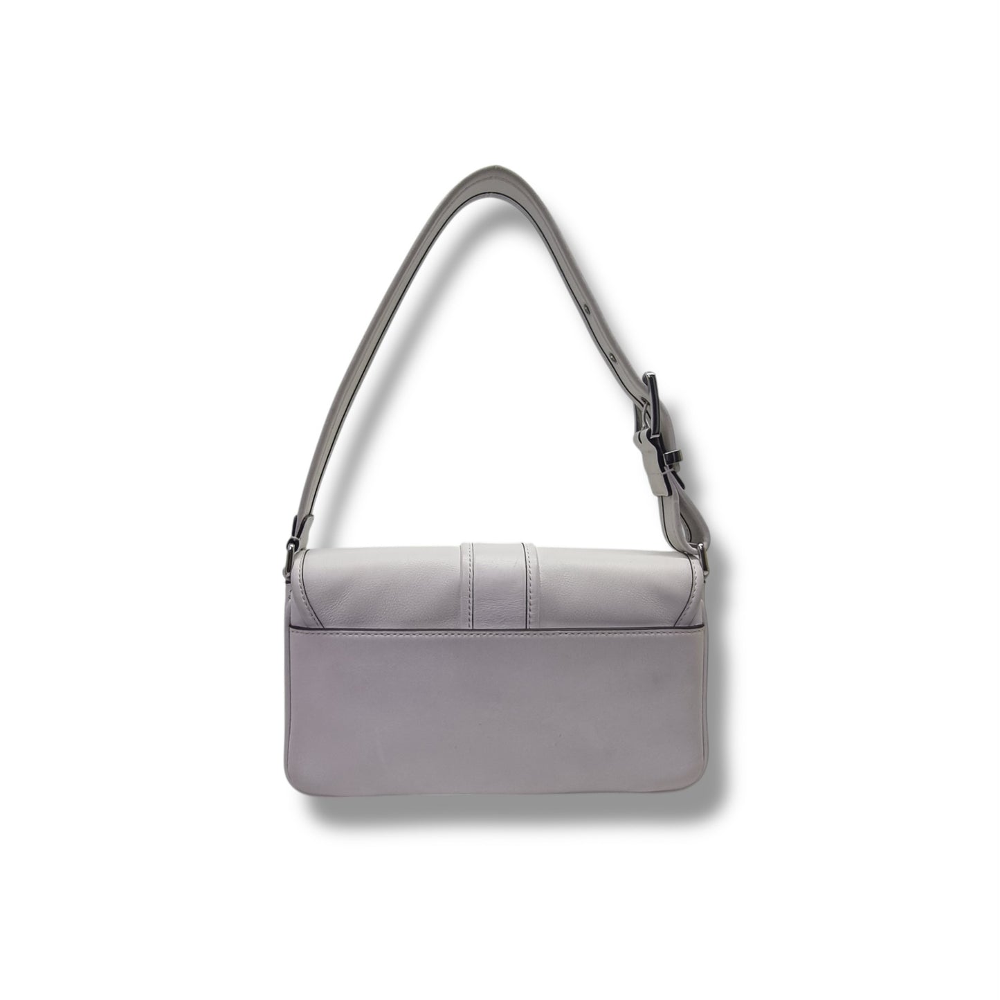 Micheal Kors Colby Medium Leather Shoulder Bag Shw (White)