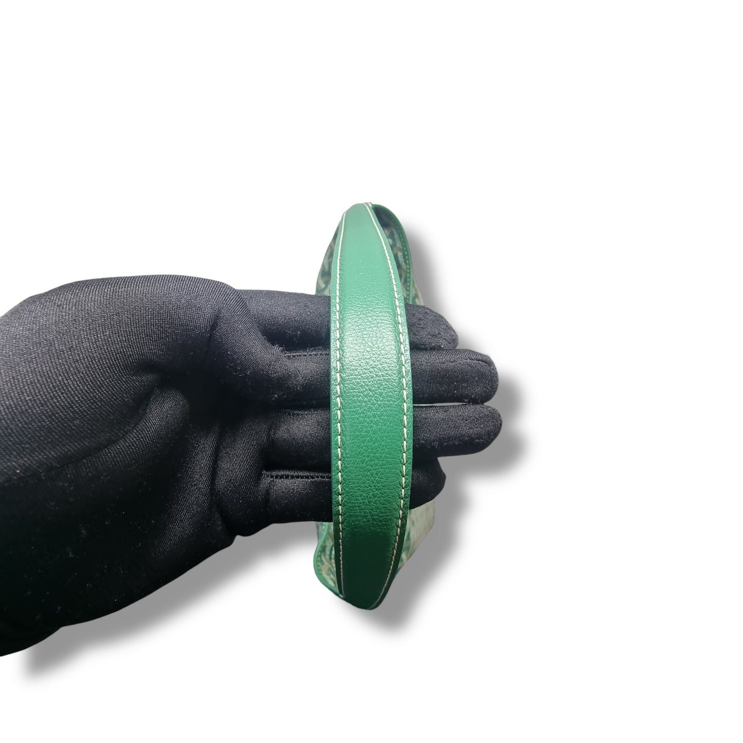 Goyard Boheme Goyardine Canvas & Chevroches Calfskin Hobo Bag Phw (Green)