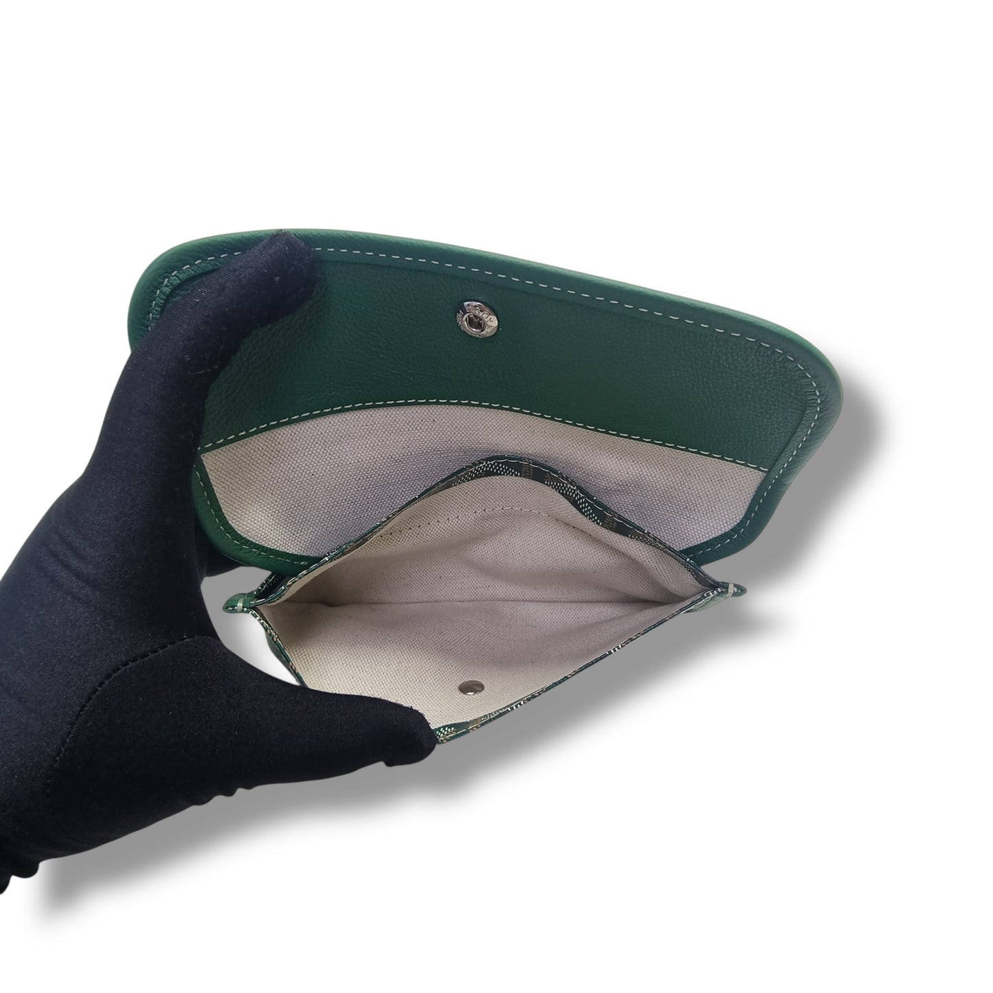 Goyard Boheme Goyardine Canvas & Chevroches Calfskin Hobo Bag Phw (Green)