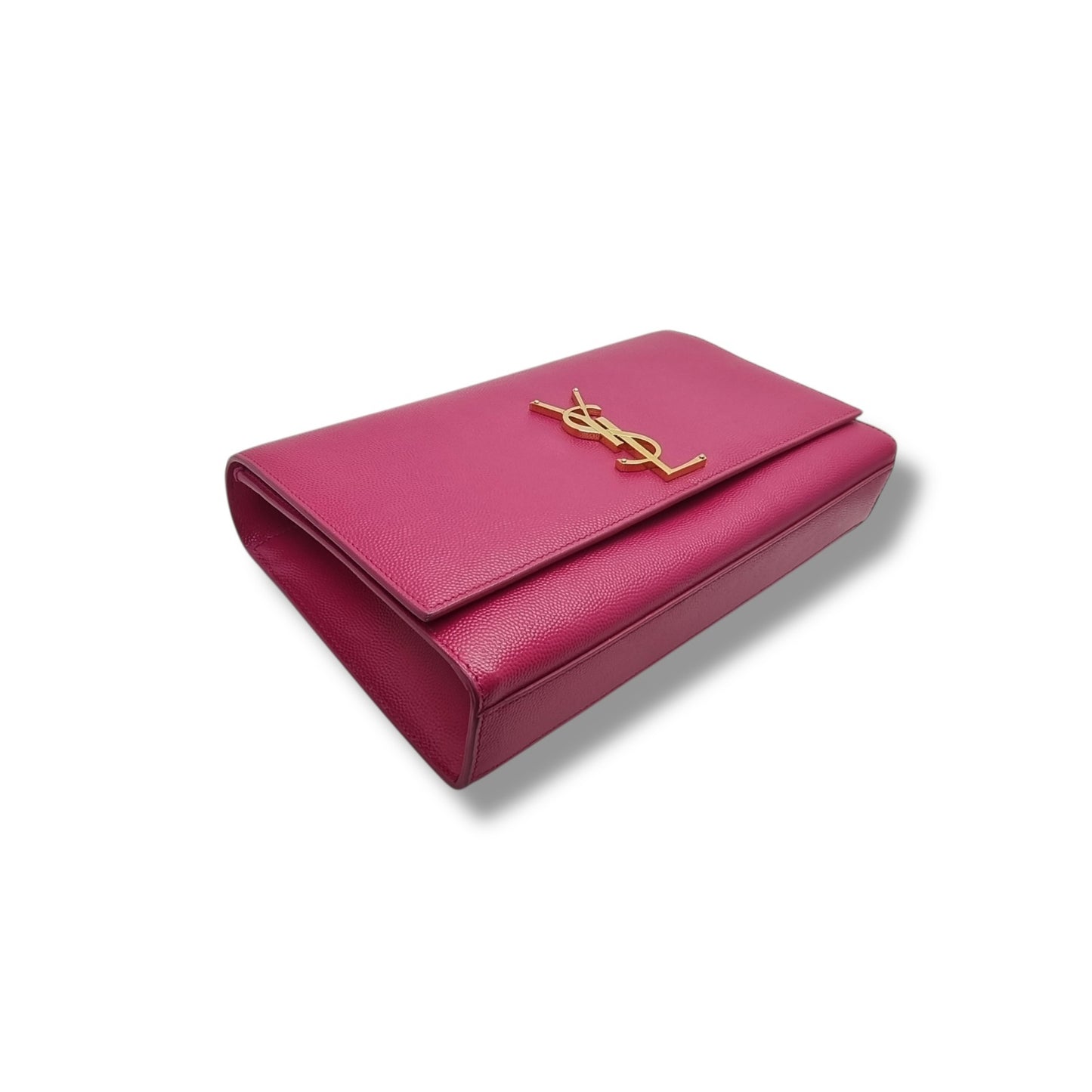 YSL Kate Medium Grained Leather Chain Bag Ghw (Pink)