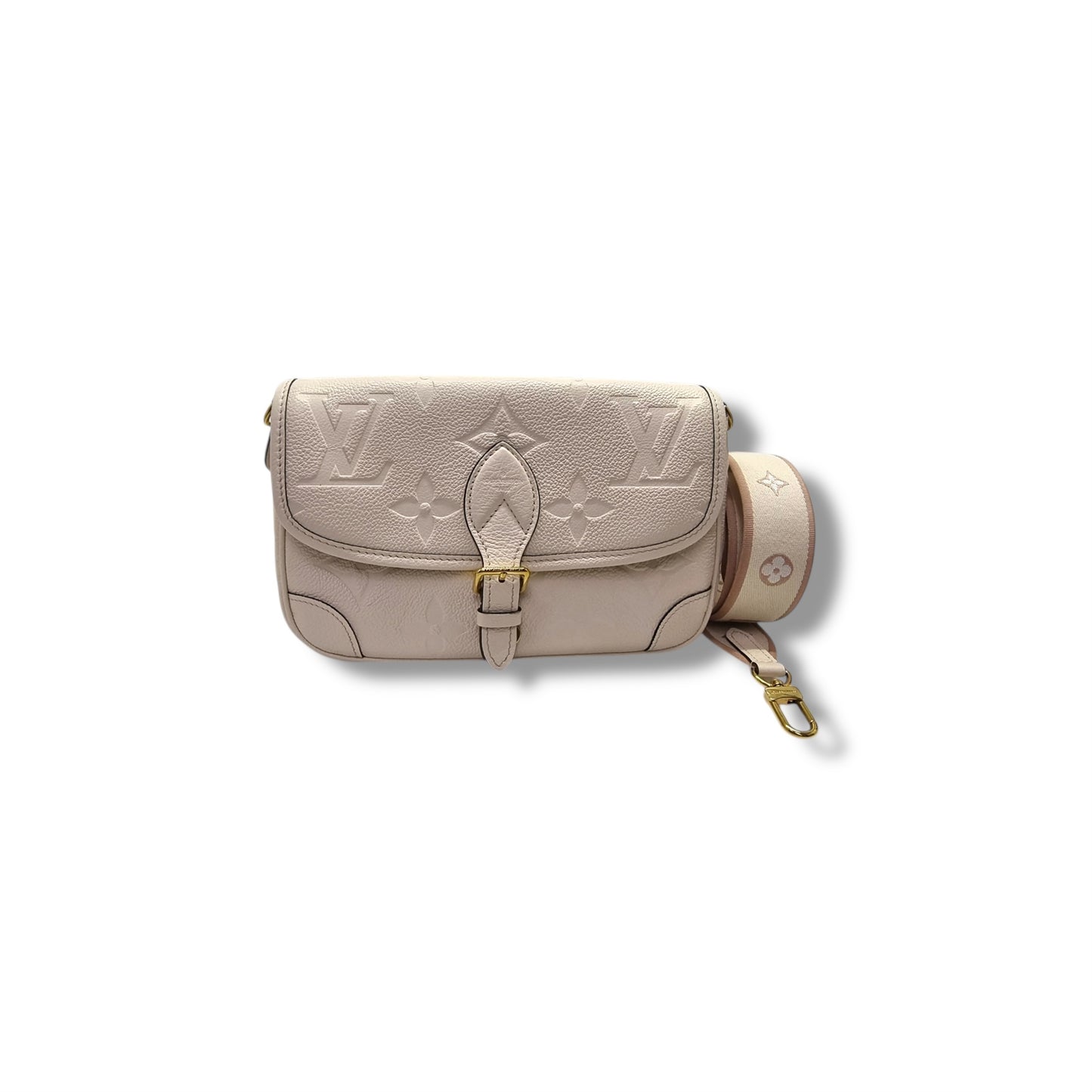 Louis Vuitton Diane PM Monogram Empreinte Creme Ghw