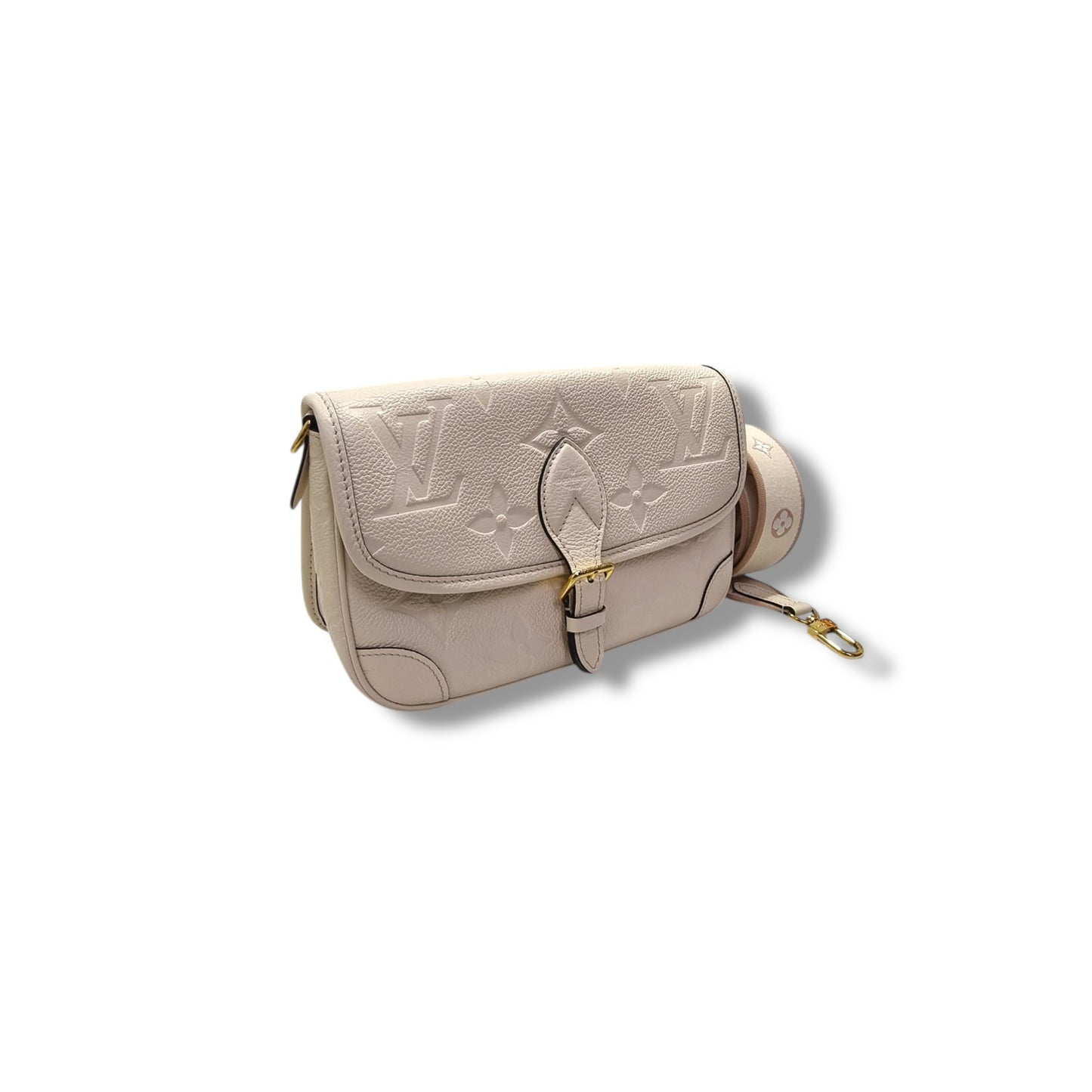 Louis Vuitton Diane PM Monogram Empreinte Creme Ghw