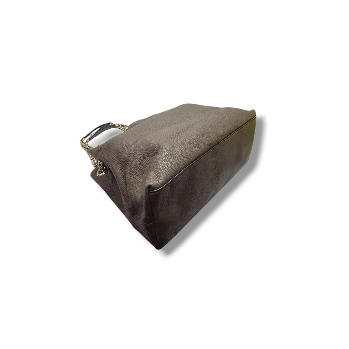 Gucci Soho GG Interlocking Leather Shoulder Bag Ghw (Brown)