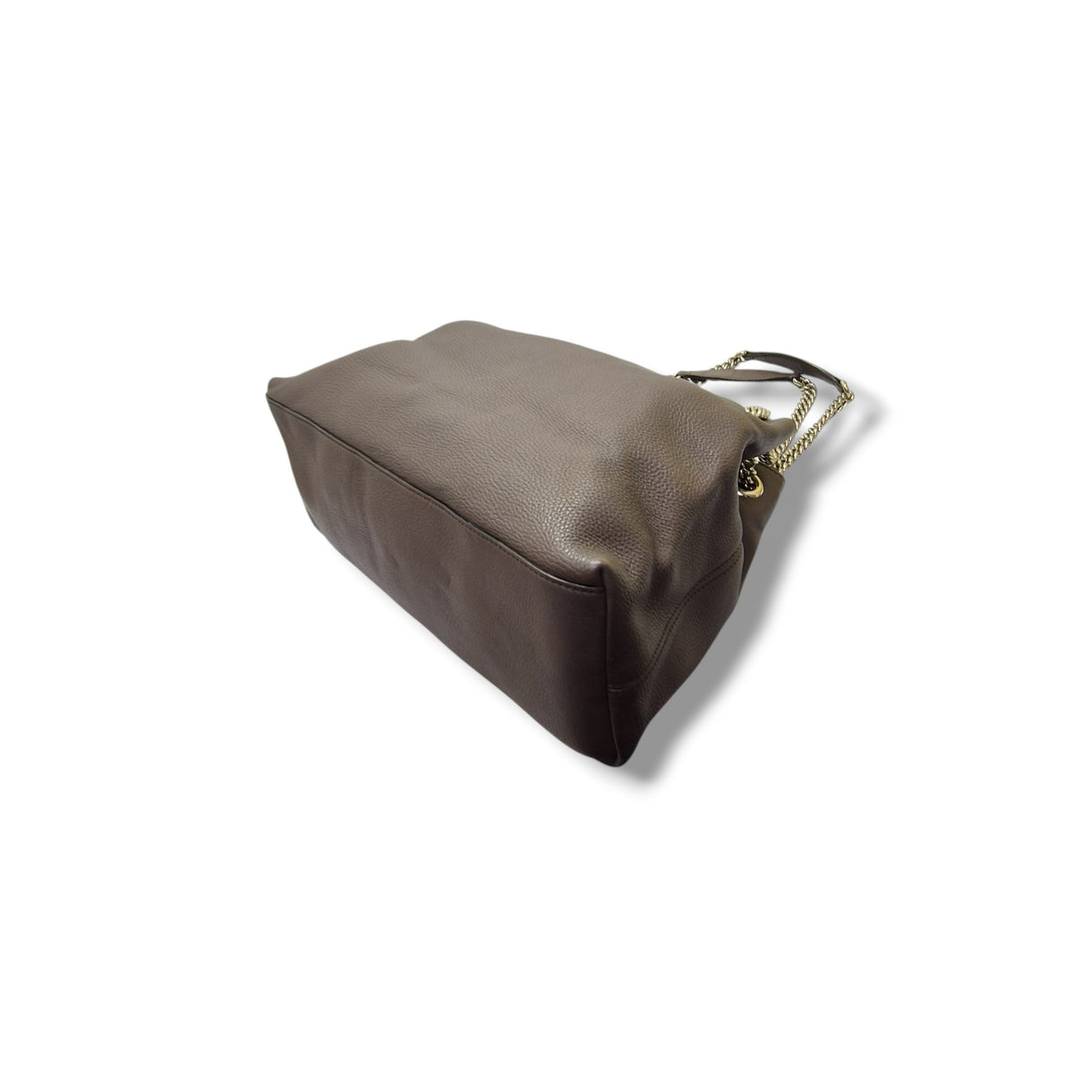 Gucci Soho GG Interlocking Leather Shoulder Bag Ghw (Brown)