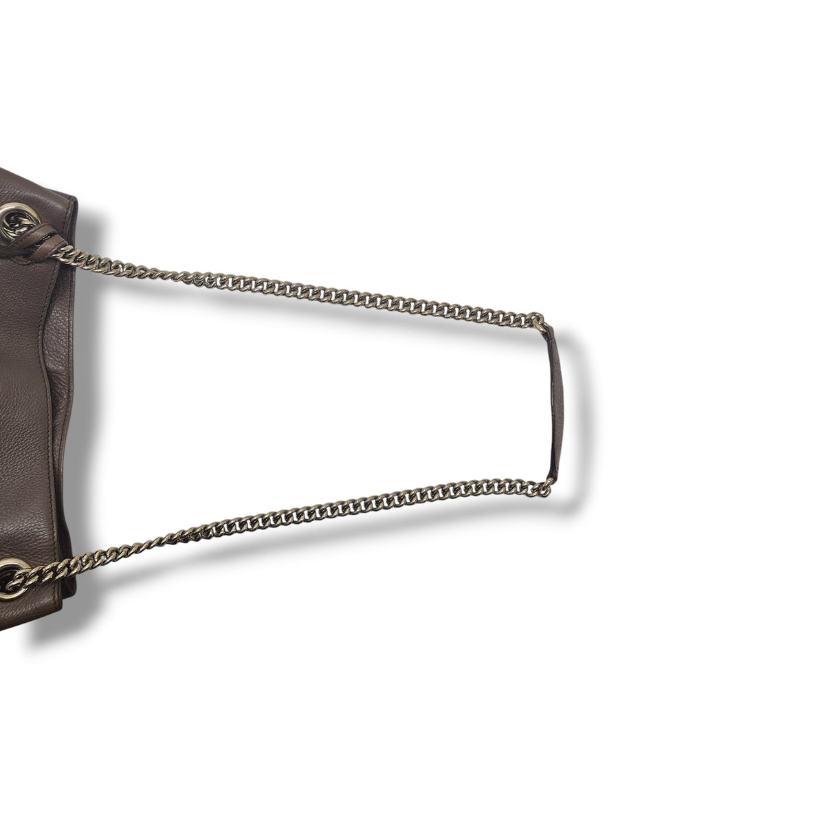 Gucci Soho GG Interlocking Leather Shoulder Bag Ghw (Brown)