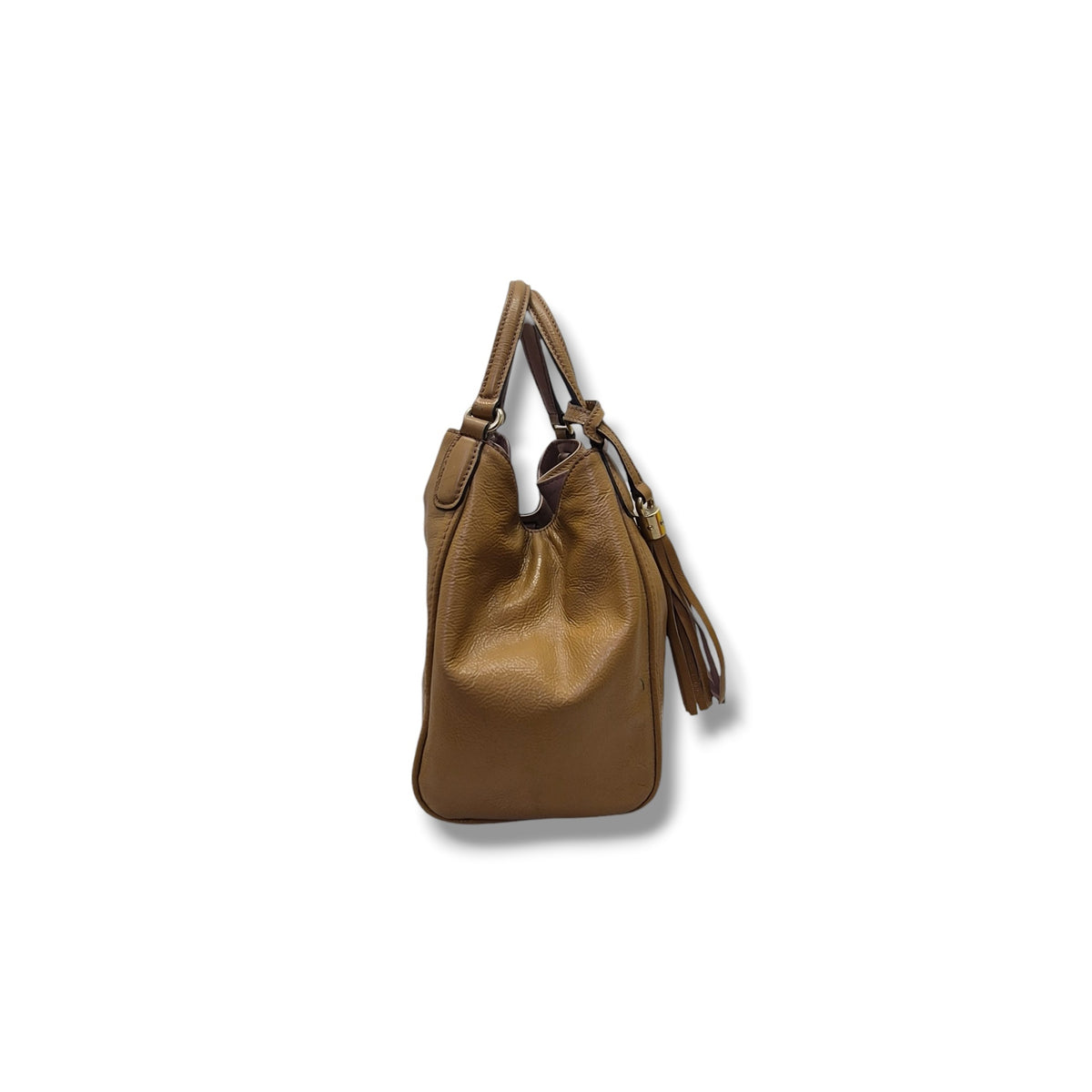Gucci Soho GG Interlocking Small Leather Tote Ghw (Light Brown)