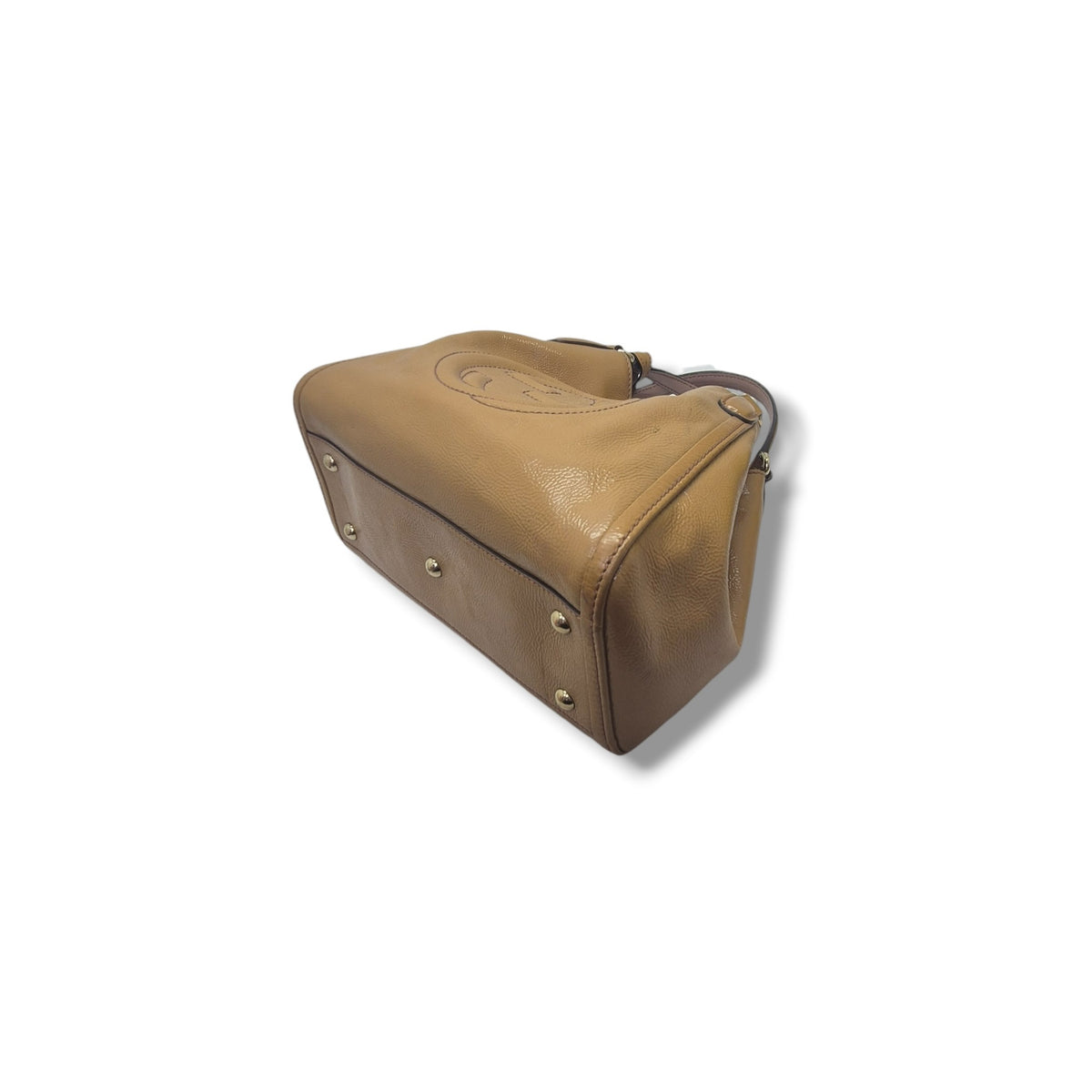 Gucci Soho GG Interlocking Small Leather Tote Ghw (Light Brown)